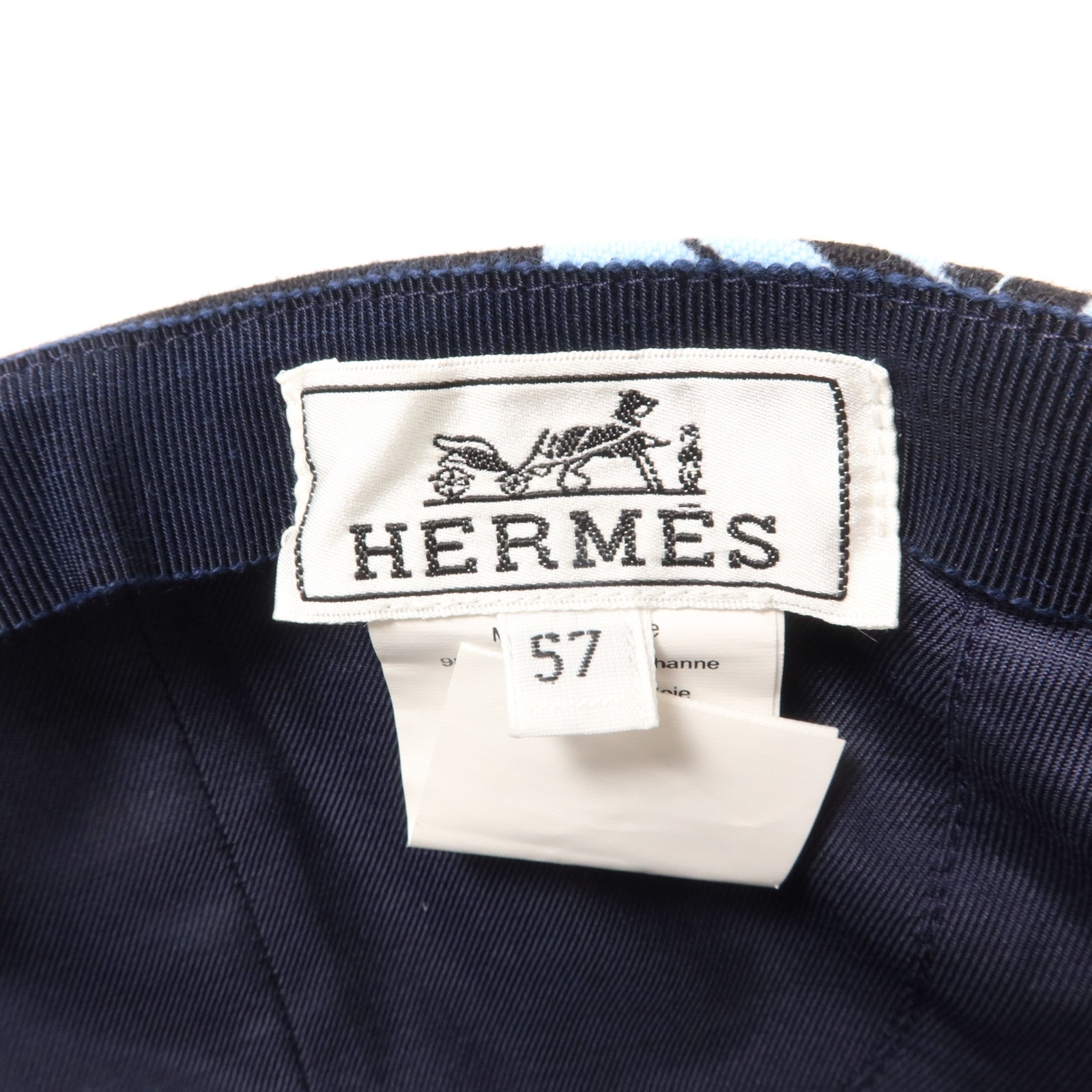 HERMES 棉質/絲質Davis Jungle Love Hat帽子