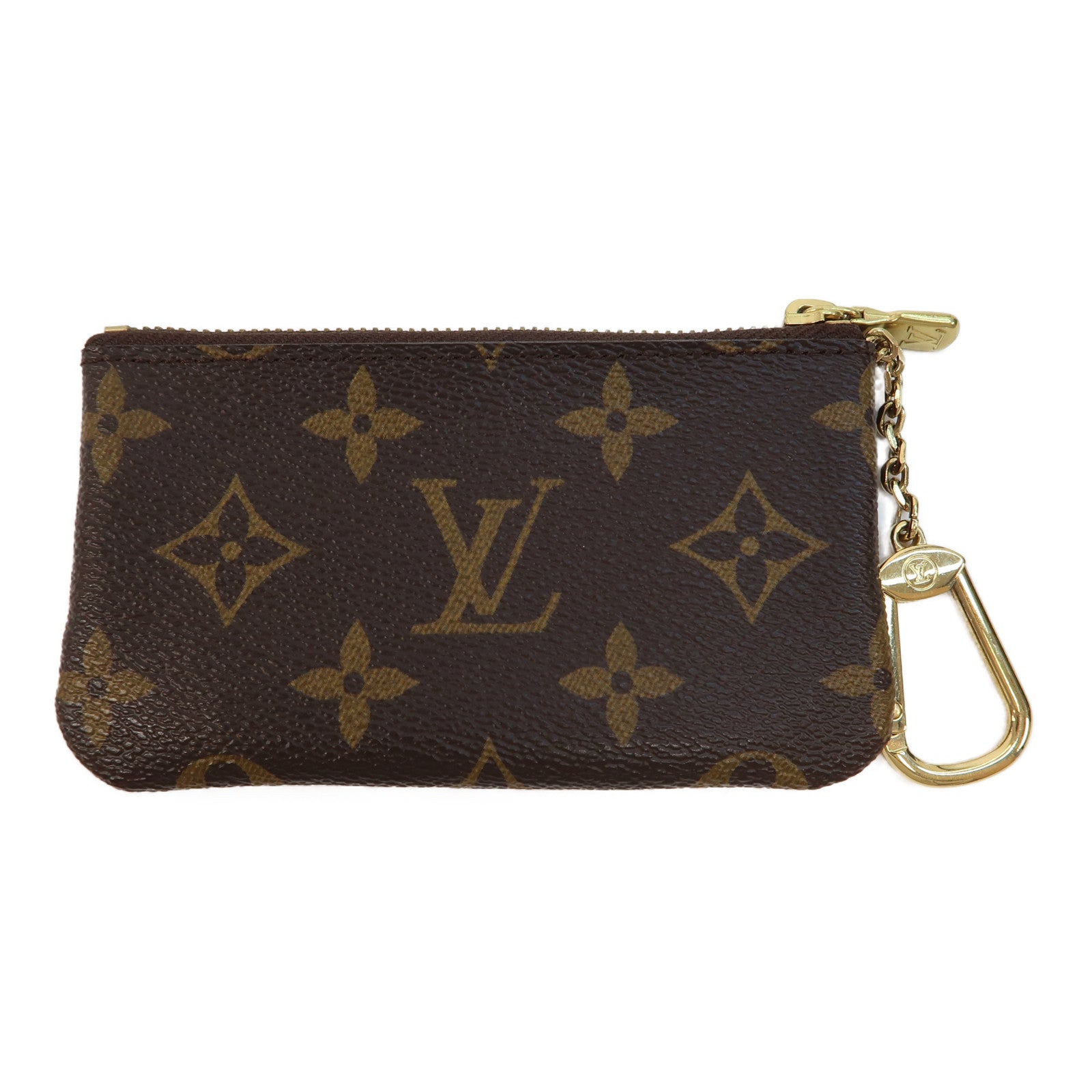 LOUIS VUITTON Monogram Coin Case金扣零錢包棕色
