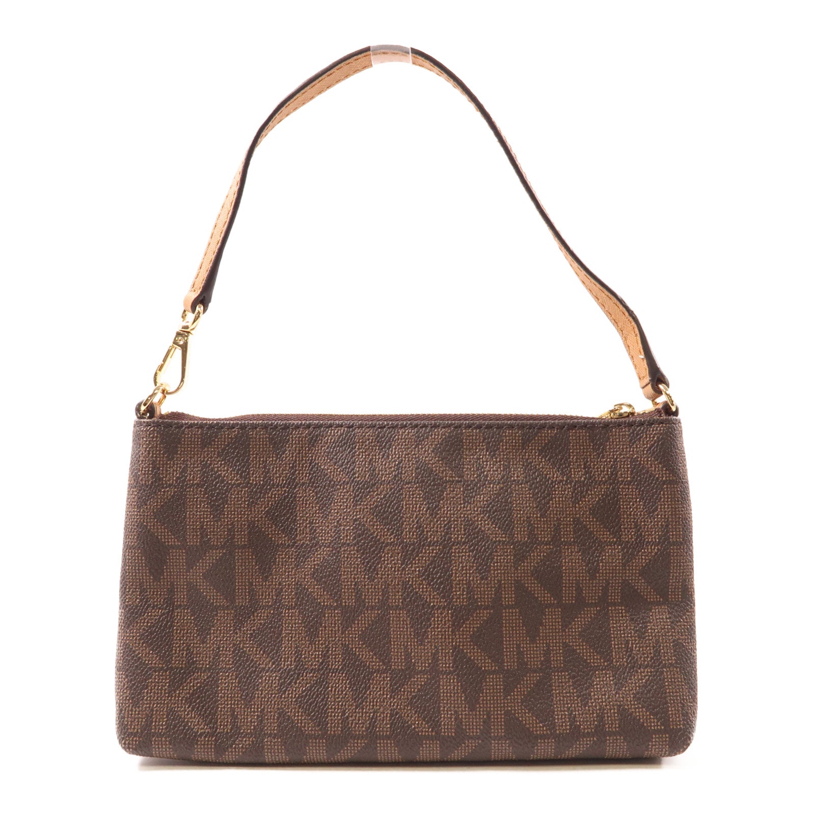 Michael Kors 塗層帆布Handbag金扣手挽袋棕色