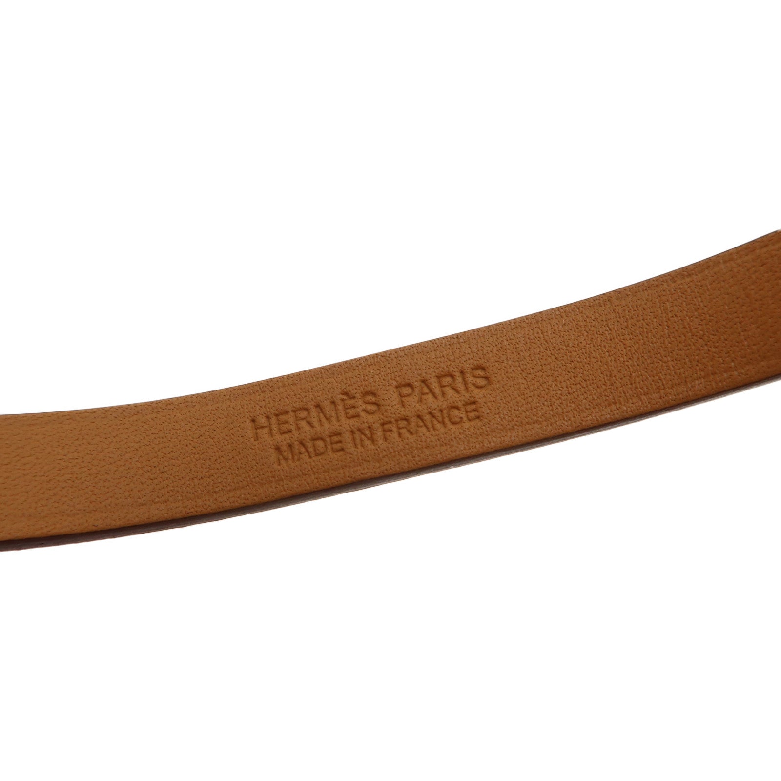 HERMES Swift皮革Mini Kelly Double Tour Bracelet金扣手鏈橙色