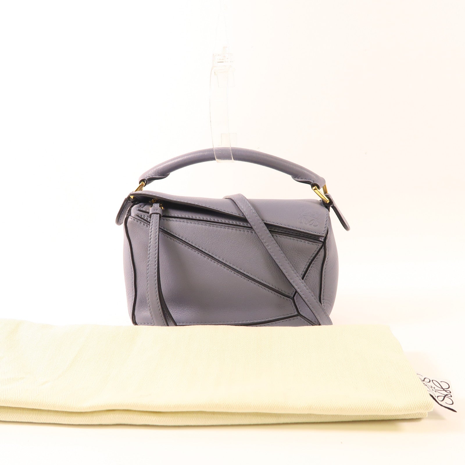 LOEWE 牛皮皮革Puzzie Mini金扣手挽肩背兩用袋