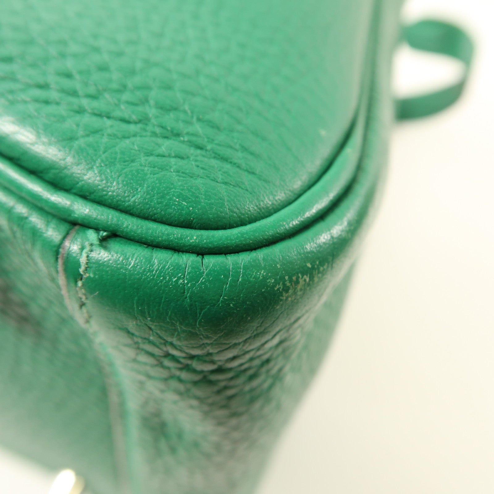 HERMES Clemence皮革Lindy 30銀扣手挽肩背兩用袋Vert Vertigo綠色
