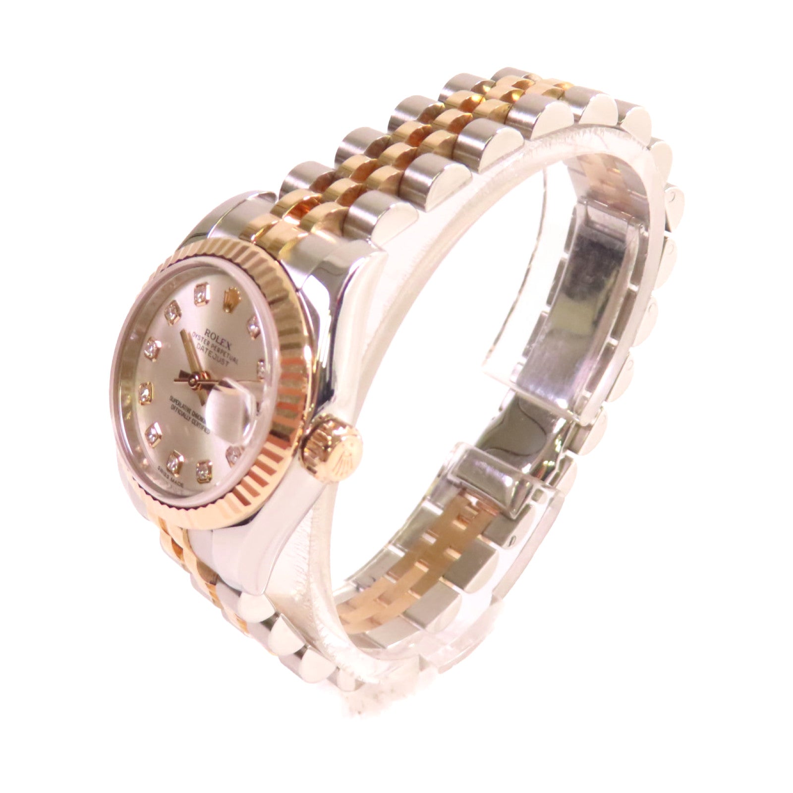 ROLEX Lady Datejust 26mm 18K玫瑰金/不鏽鋼自動機芯手錶貝殼色