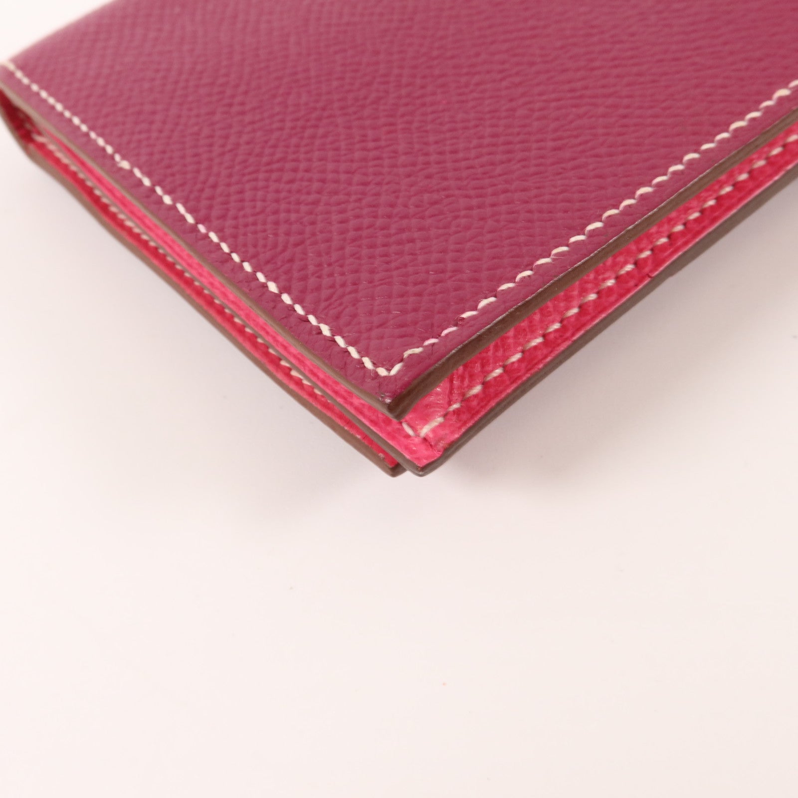 HERMES Epsom皮革Bearn W Snap長錢包Tosca/Rose Tyrien