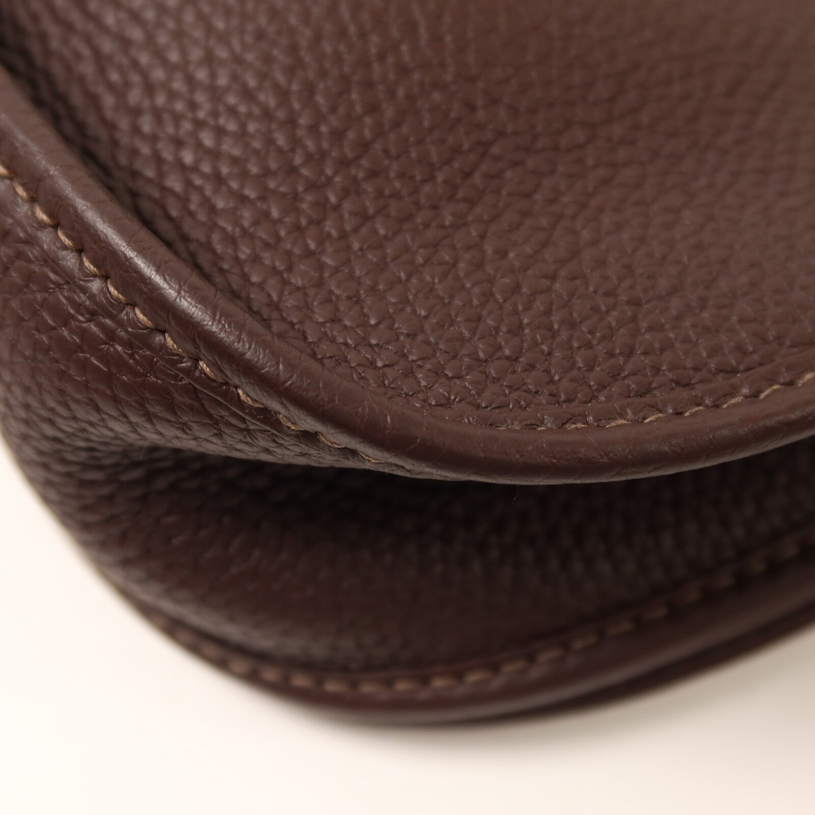 HERMES Clemence皮革Evelyne PM肩背袋Rouge Sellier