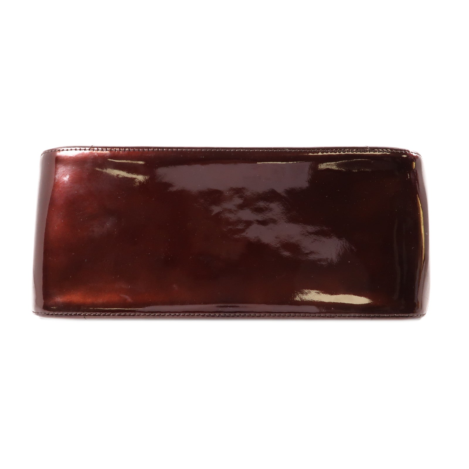 LOUIS VUITTON Monogram Vernis Rosewood Avenue金扣肩背袋酒紅色