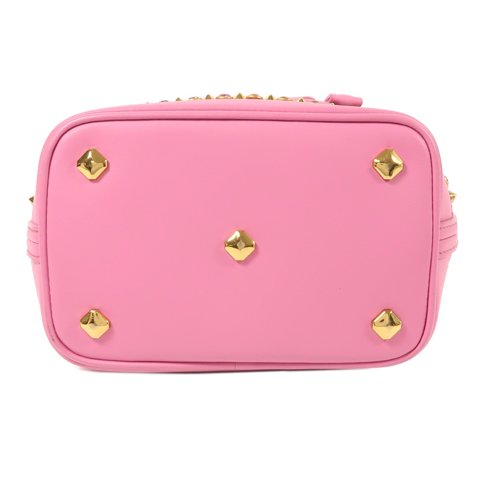 MCM 牛皮皮革Shoulder Bag金扣肩背袋