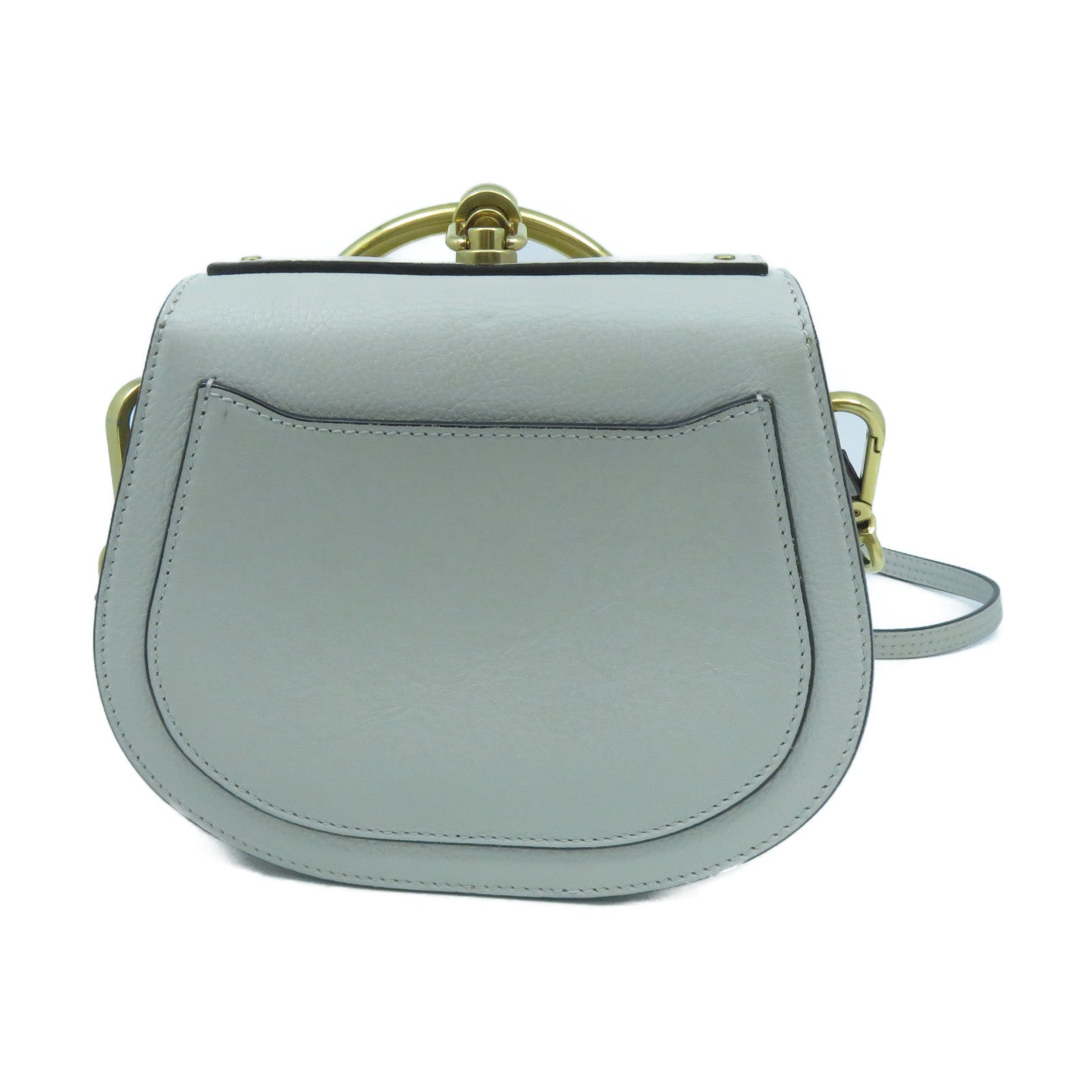 Chloe 【激減優惠】牛皮皮革Shoulder Bag金扣肩背袋灰綠色