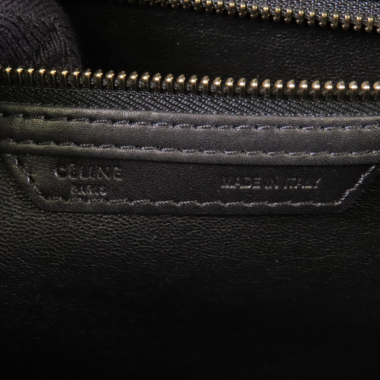 CELINE 牛皮皮革/馬毛Micro Luggage金扣手挽袋