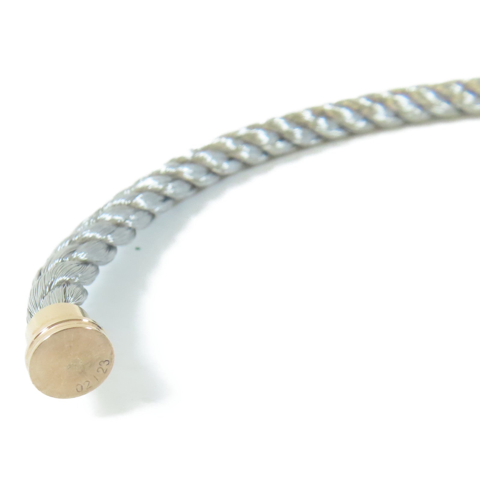 FRED 18K黃金Force 10 Bracelet手鐲銀色/綠色/啡色#15cm
