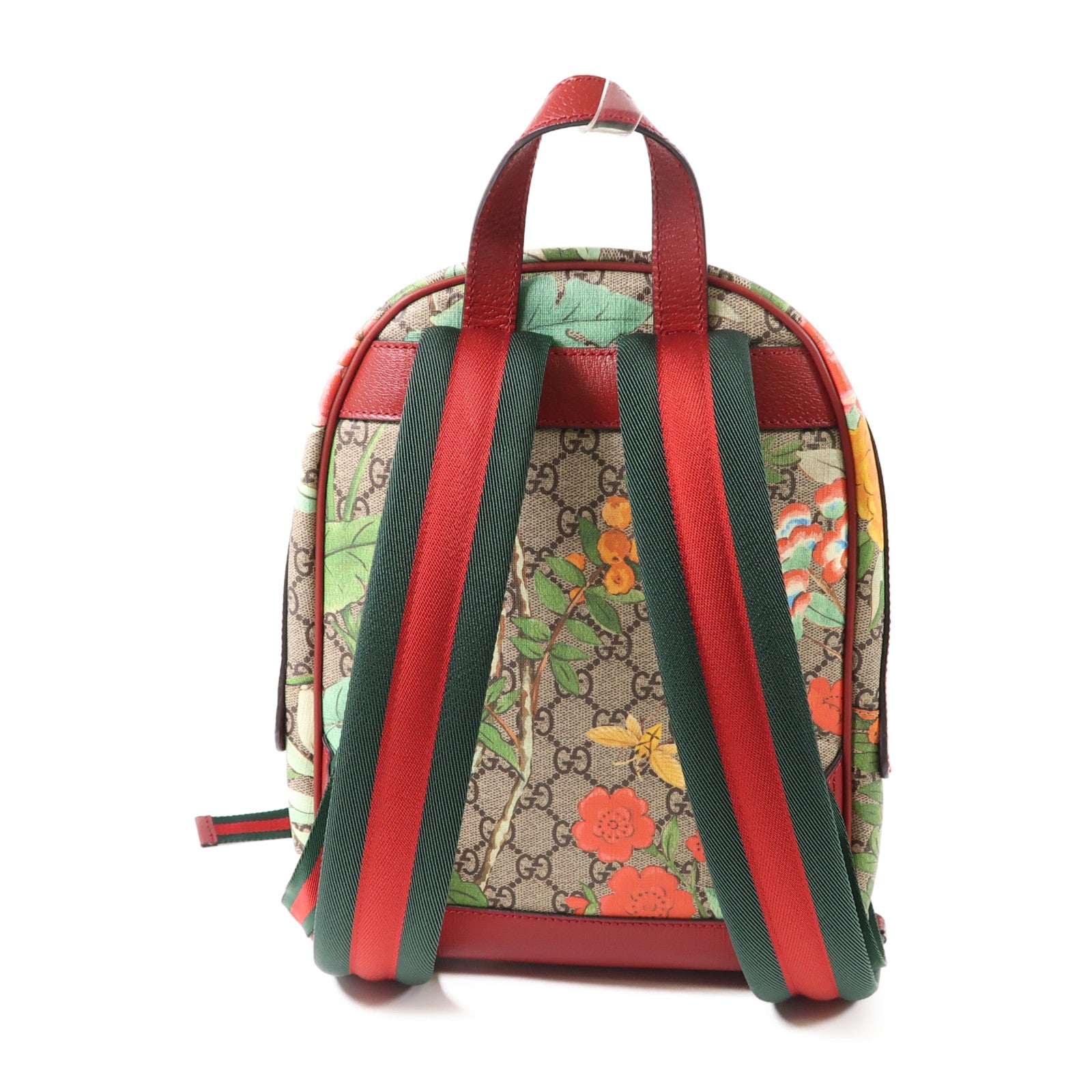GUCCI 塗層帆布Backpack銀扣背包