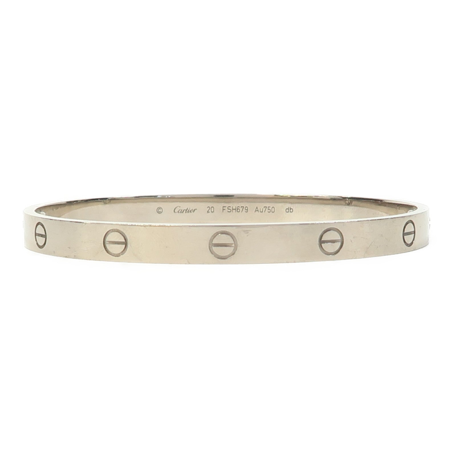 CARTIER 18K白金Love Bracelet手鐲Cartier#20