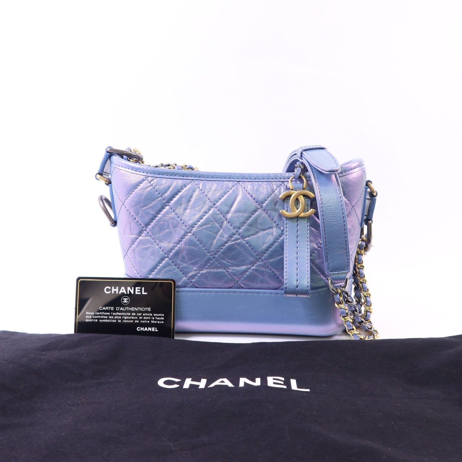 CHANEL 牛皮皮革Gabrielle Small鏈帶肩背袋