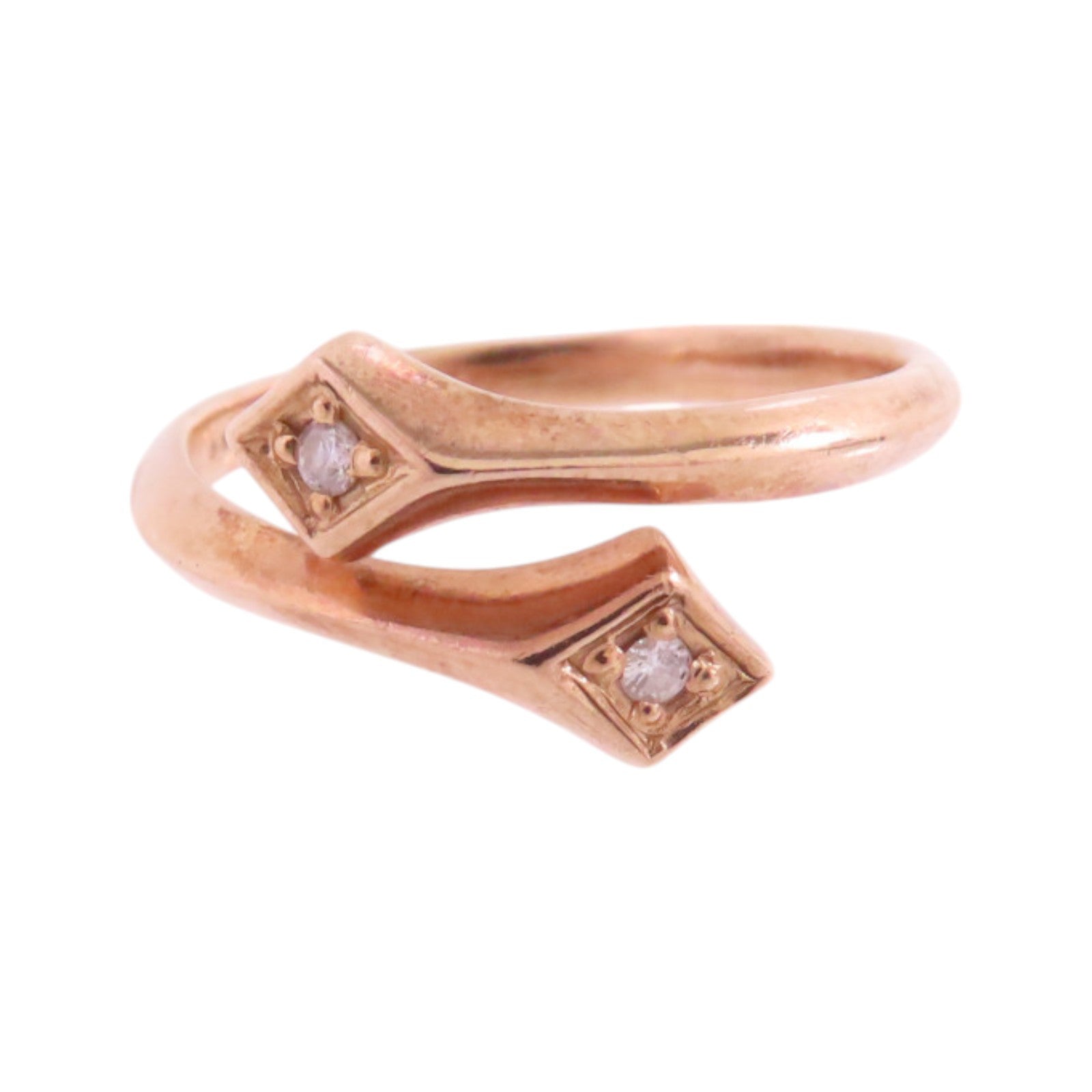 JEWELRY 【激減優惠】10K玫瑰金/鑽石Diamond Ring戒指US#6.5