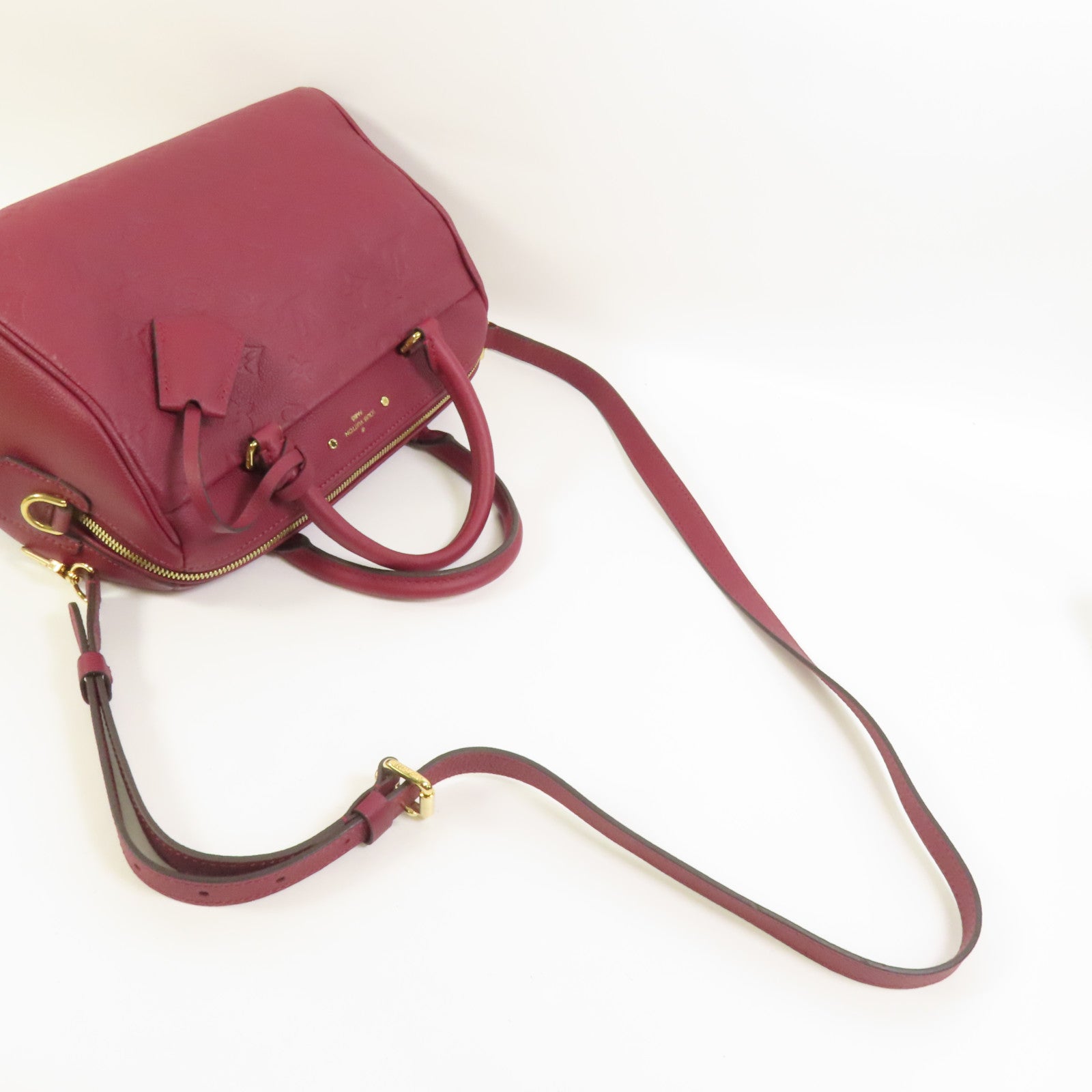 LOUIS VUITTON 【激減優惠】Monogram Empreinte Speedy Bandouliere 25金扣手挽肩背兩用袋