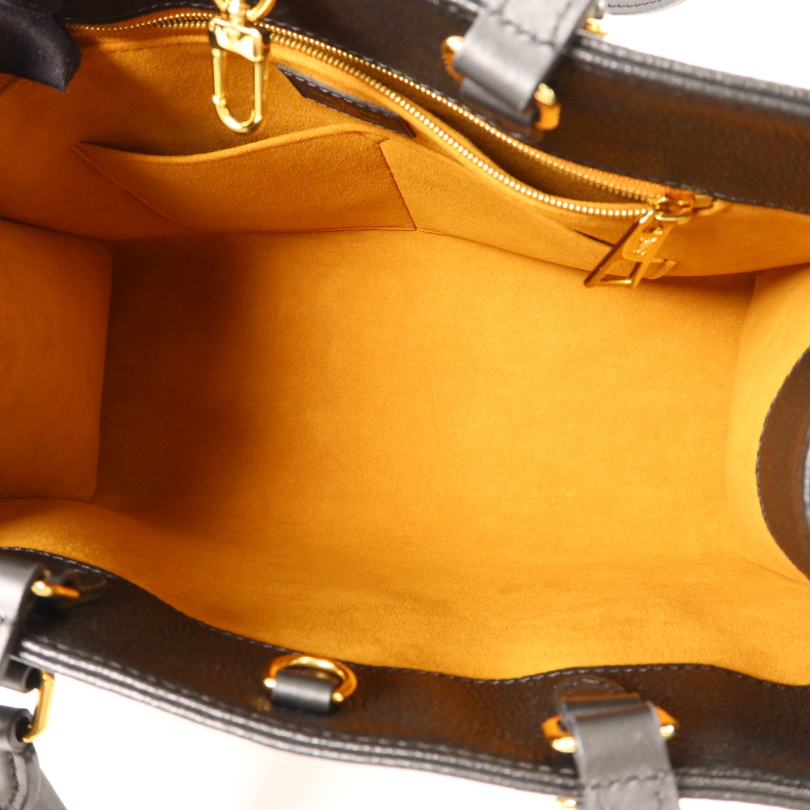 LOUIS VUITTON Monogram Empreinte On The Go MM金扣手挽肩背兩用袋