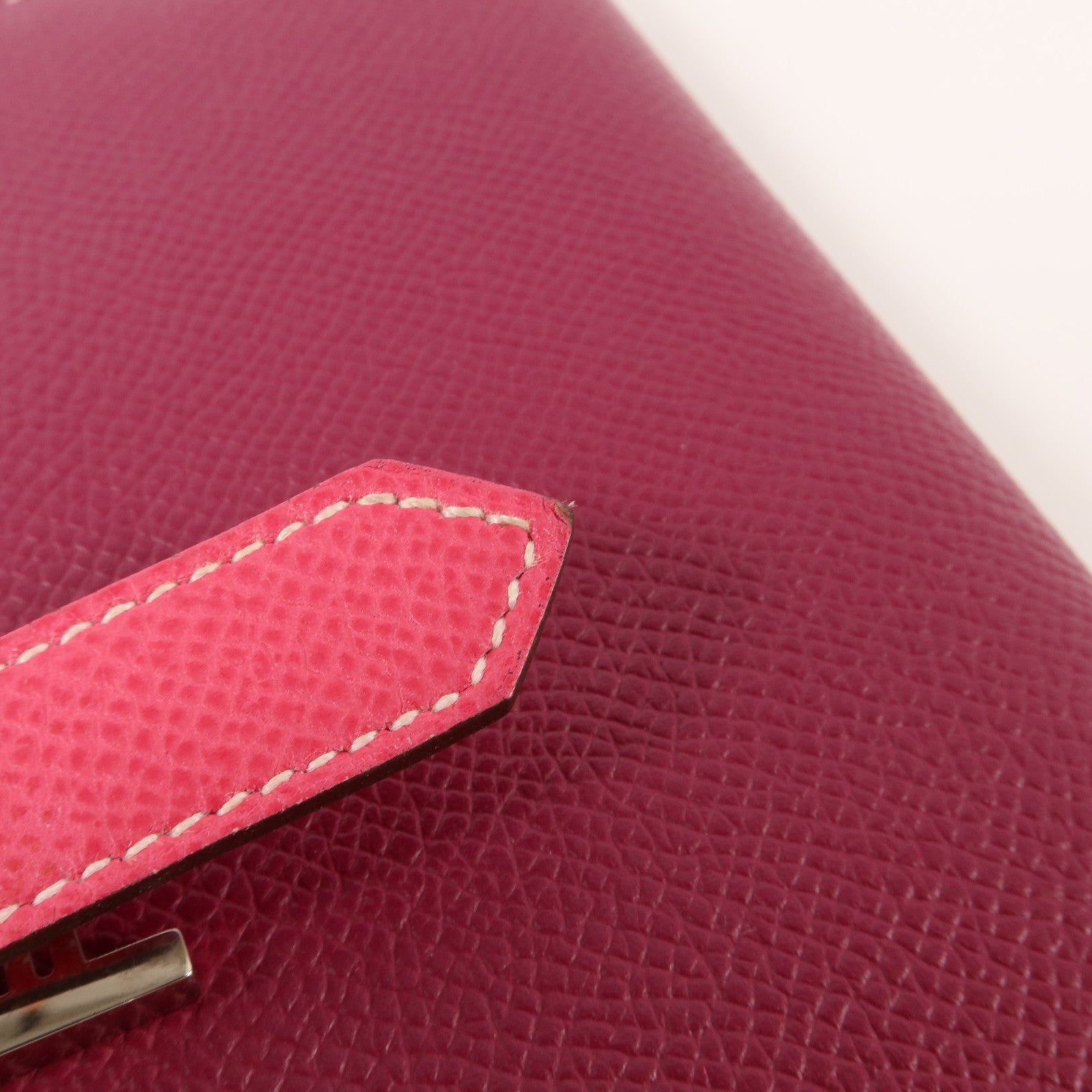 HERMES Epsom皮革Bearn W Snap長錢包Tosca/Rose Tyrien