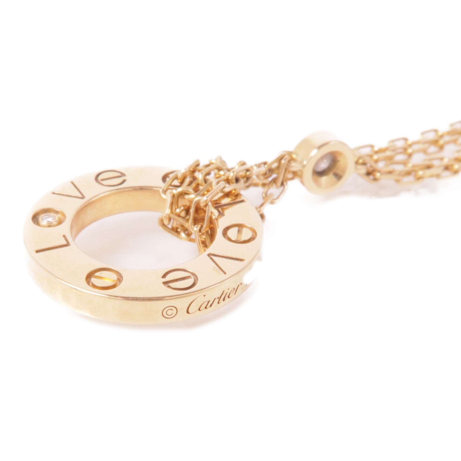 CARTIER 18K玫瑰金Love Bracelet鑽石手鏈