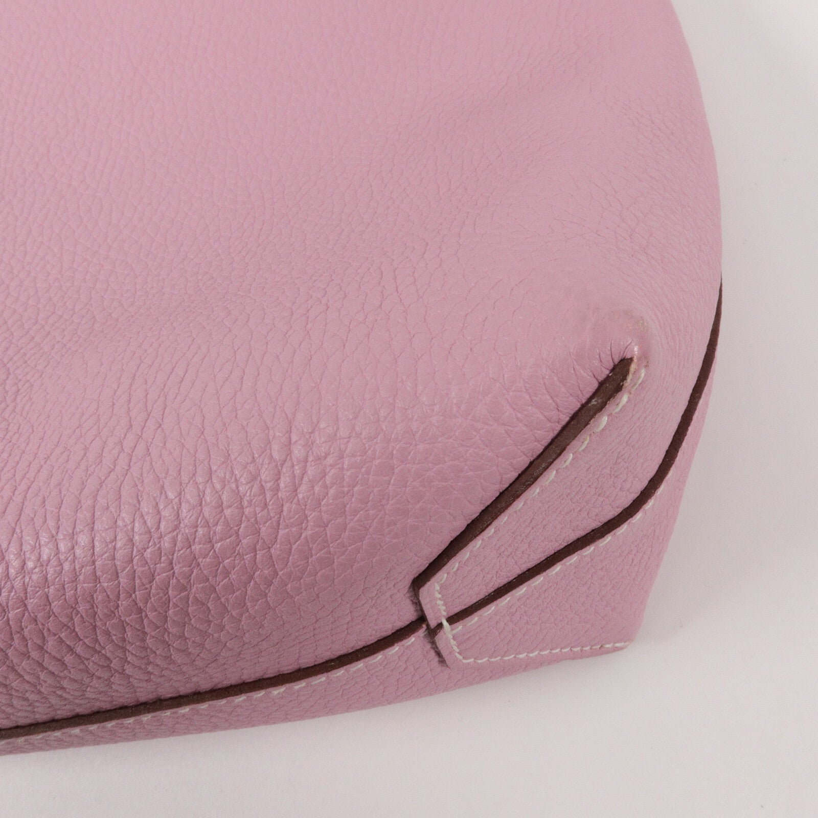 HERMES Clemence皮革Cabasellier 31肩背袋Mauve Sylvestre