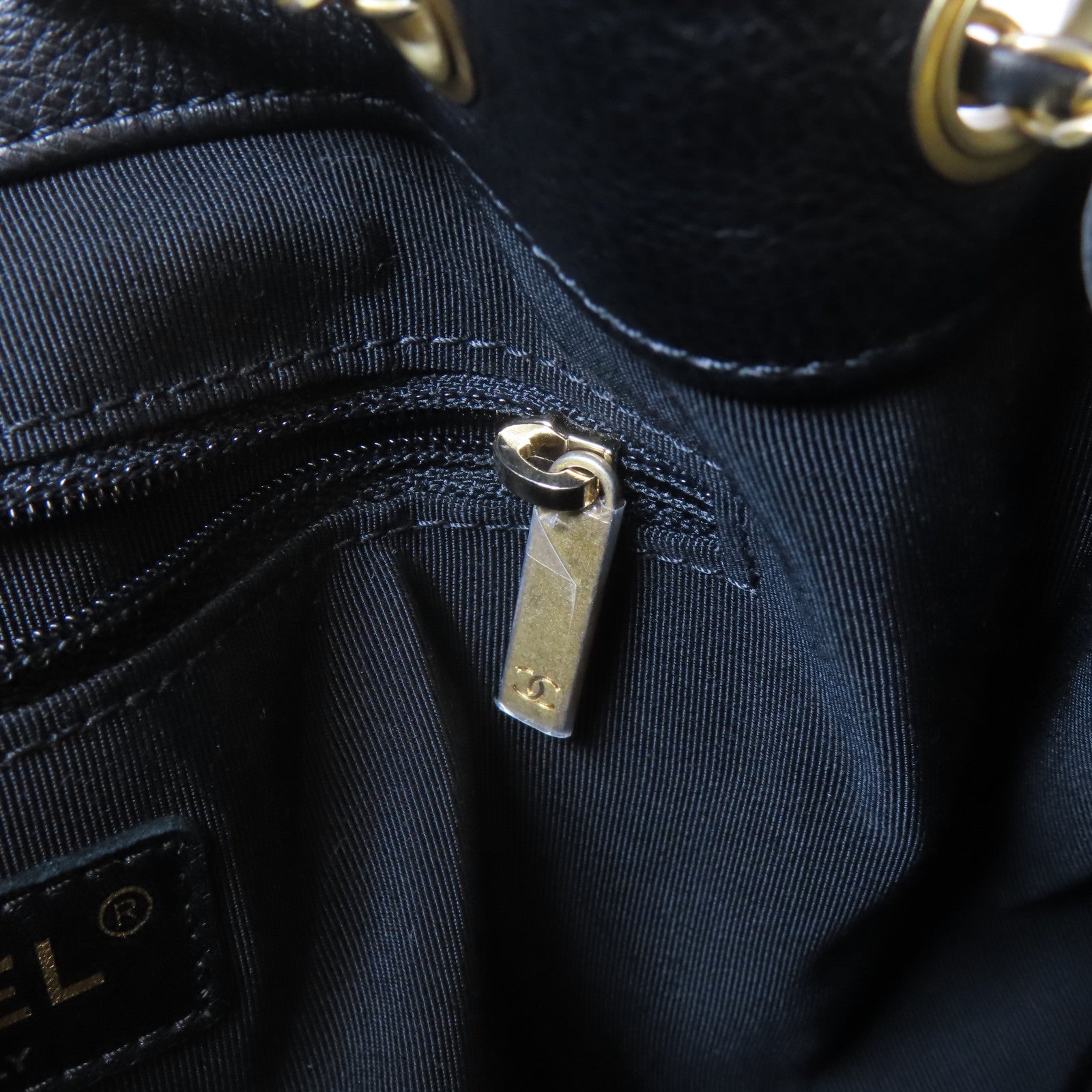 CHANEL 【激減優惠】菱格牛皮皮革2way Shoulder Bag金扣鏈帶手挽肩背兩用袋黑色