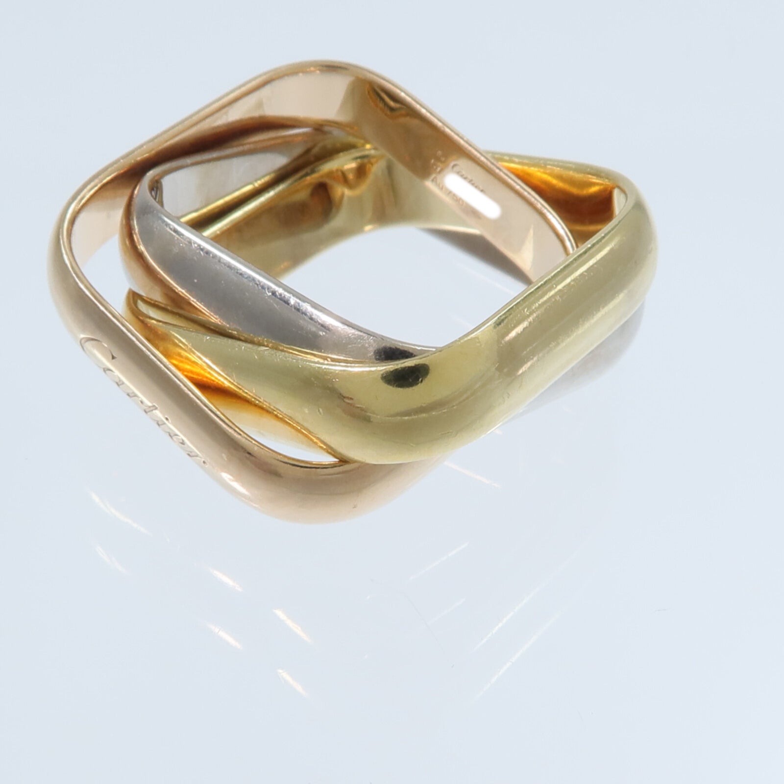CARTIER 18K玫瑰金/黃金/白金Trinity Cushion-Shaped Ring Large戒指
