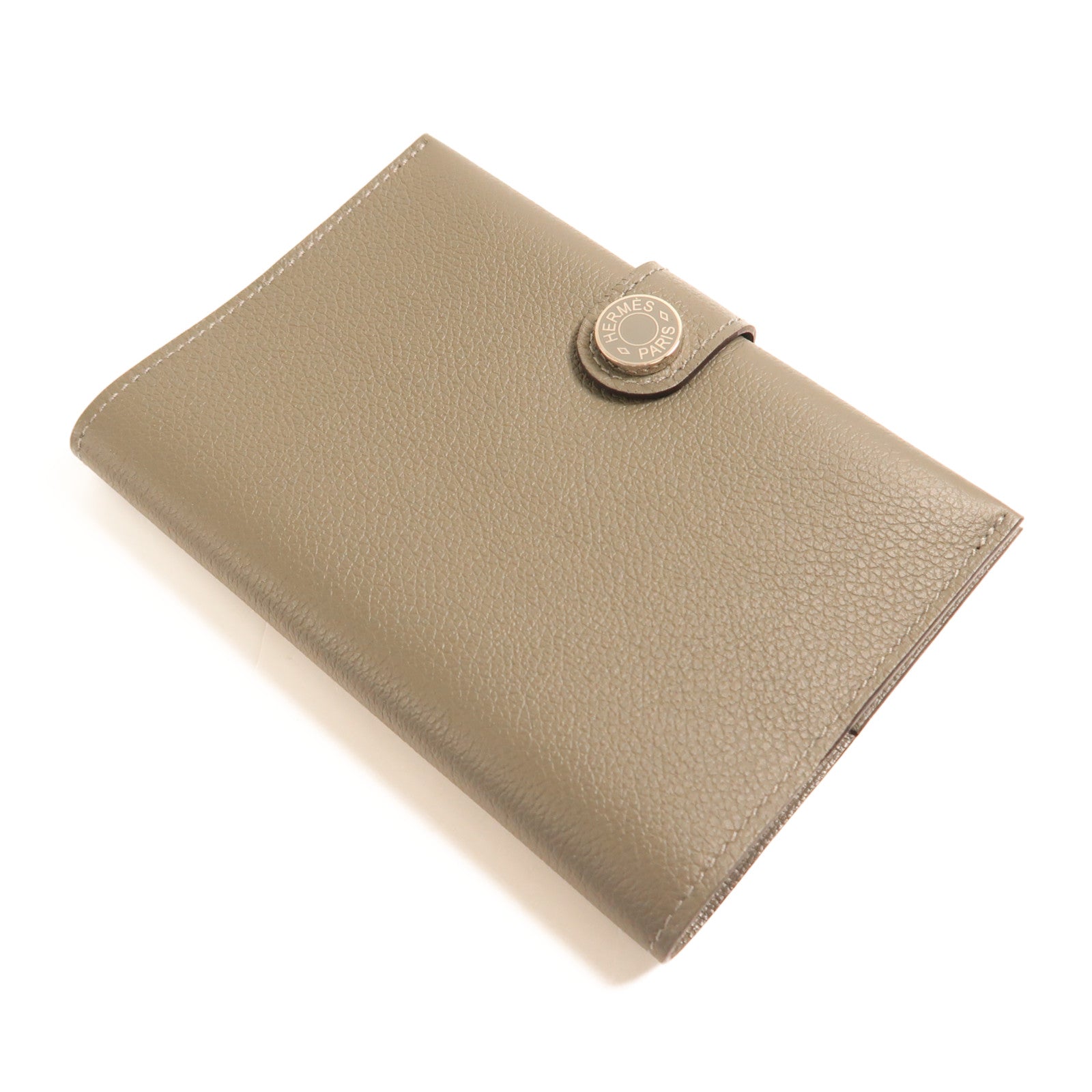 HERMES 【激減優惠】Evercolor皮革R.M.S Passport Holder護照套Gris Meyer