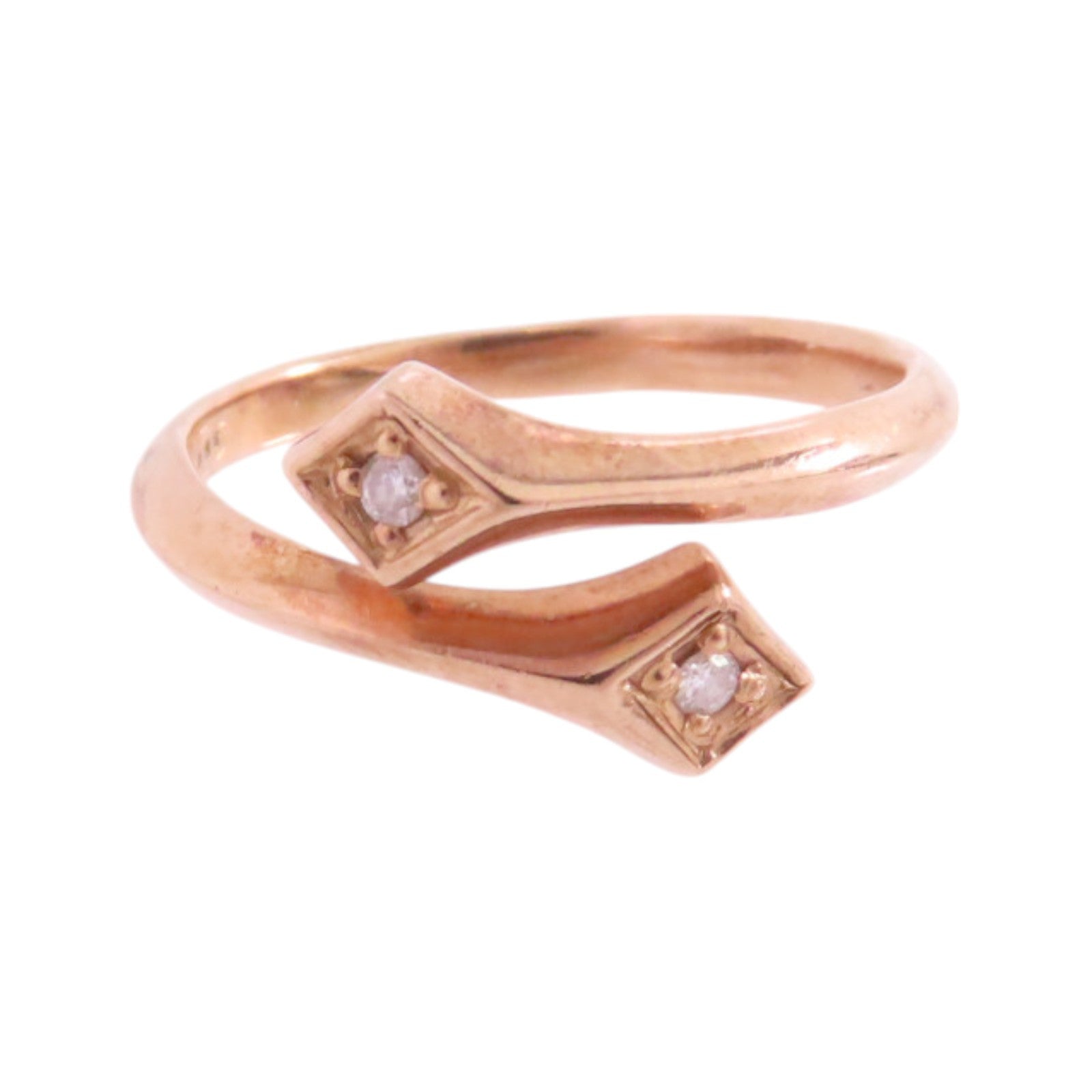 JEWELRY 【激減優惠】10K玫瑰金/鑽石Diamond Ring戒指US#6.5