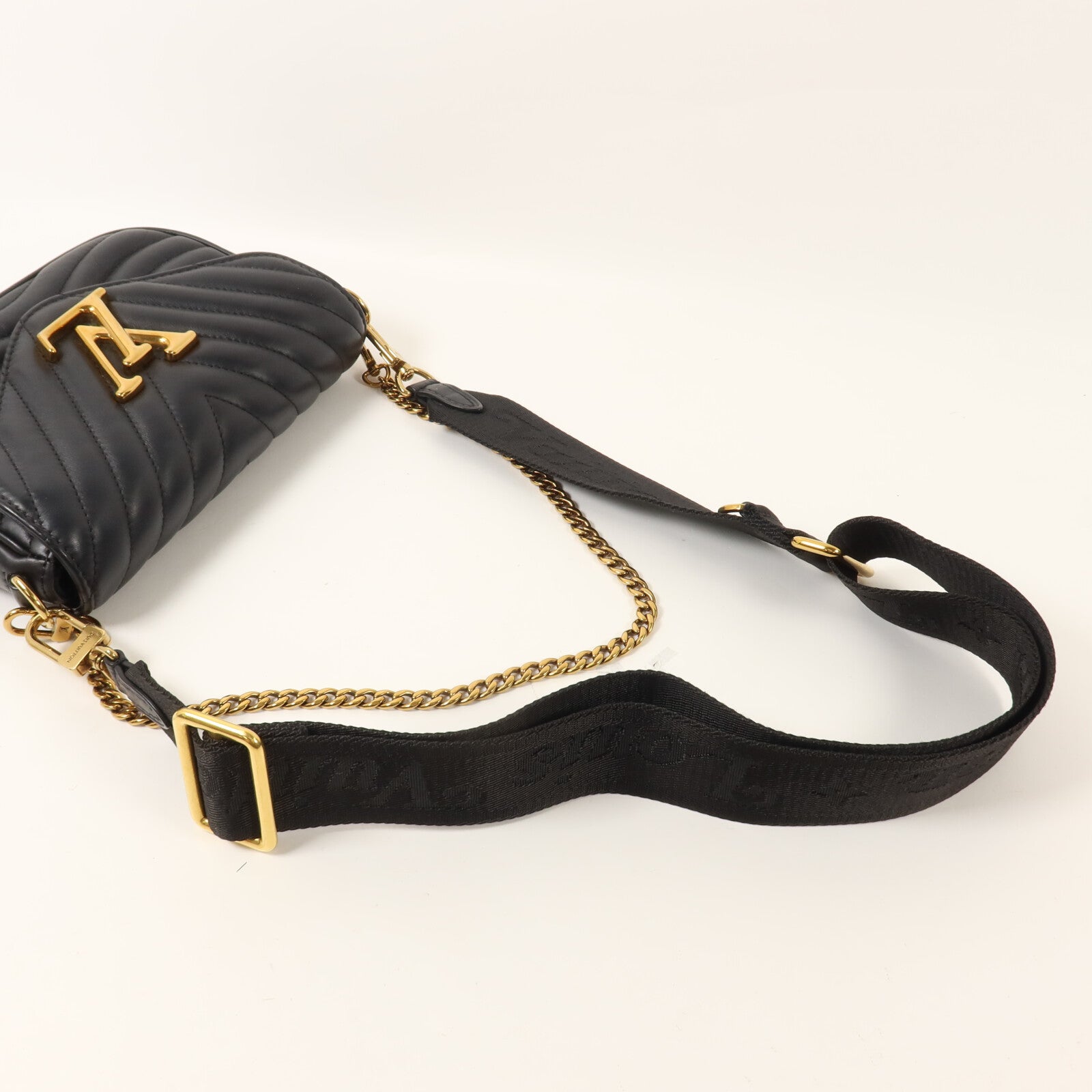 LOUIS VUITTON 牛皮皮革New Wave鏈帶手挽肩背兩用袋