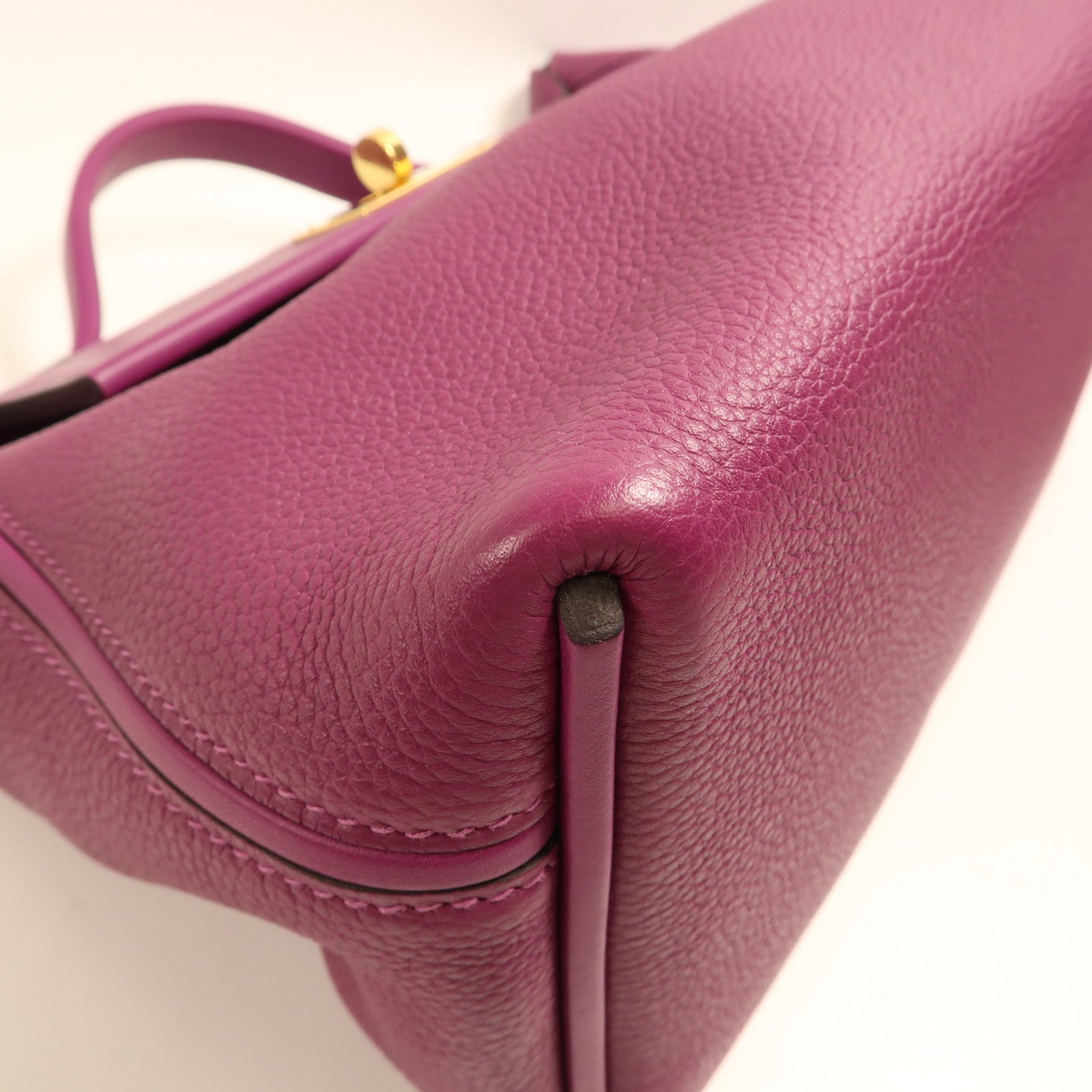 HERMES Clemence皮革24/24 29CM金扣手挽肩背兩用袋Anemone海葵紫色