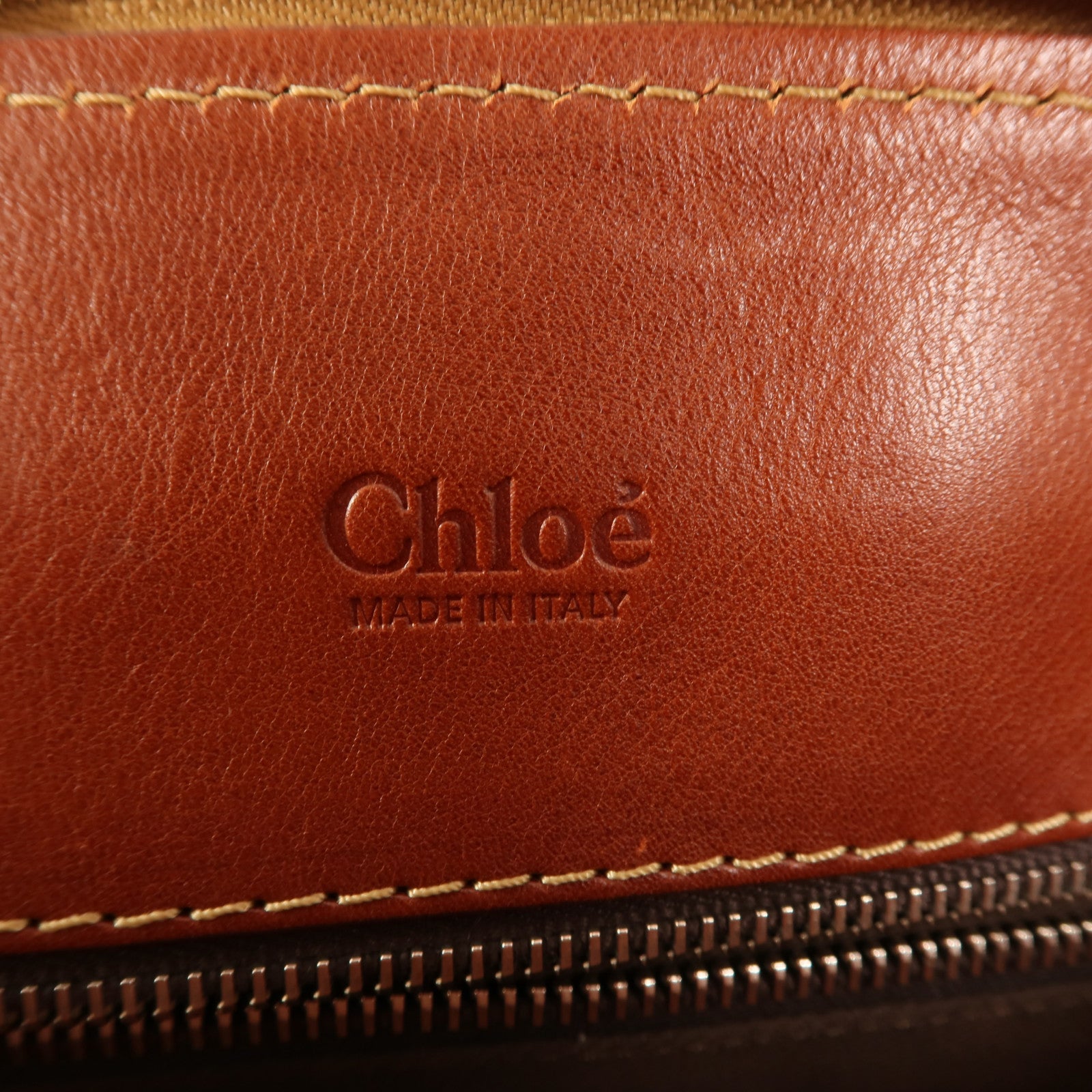 Chloe 牛皮皮革Hand Bag銀扣手挽袋