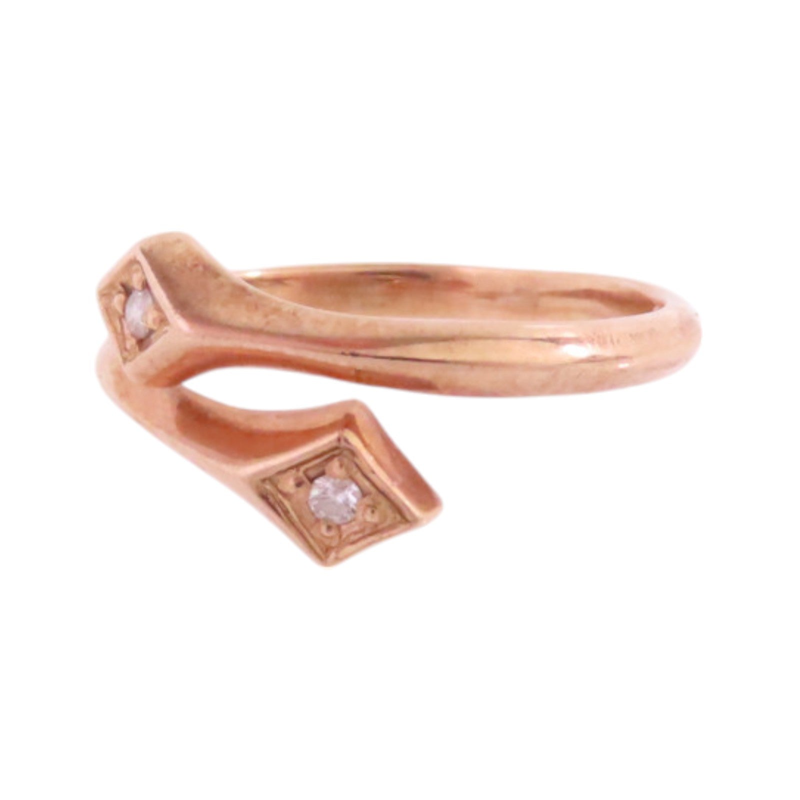 JEWELRY 【激減優惠】10K玫瑰金/鑽石Diamond Ring戒指US#6.5