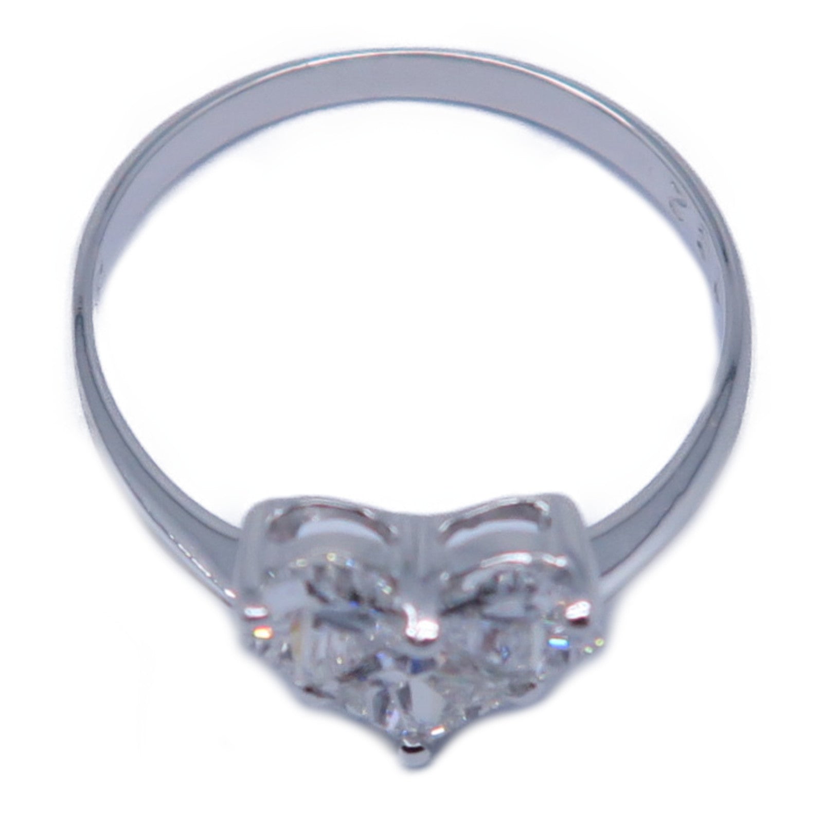 JEWELRY 【激減優惠】18K白金Heart Ring 0.82ct鑽石戒指US#5.5