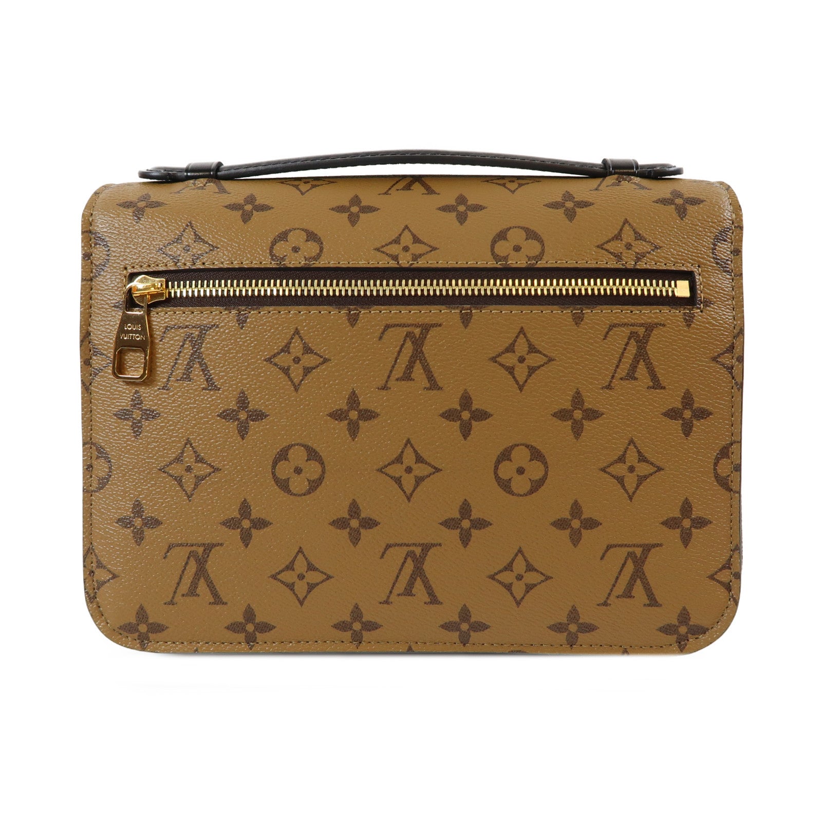 LOUIS VUITTON Monogram Reverse Pochette Métis金扣手挽肩背兩用袋啡色