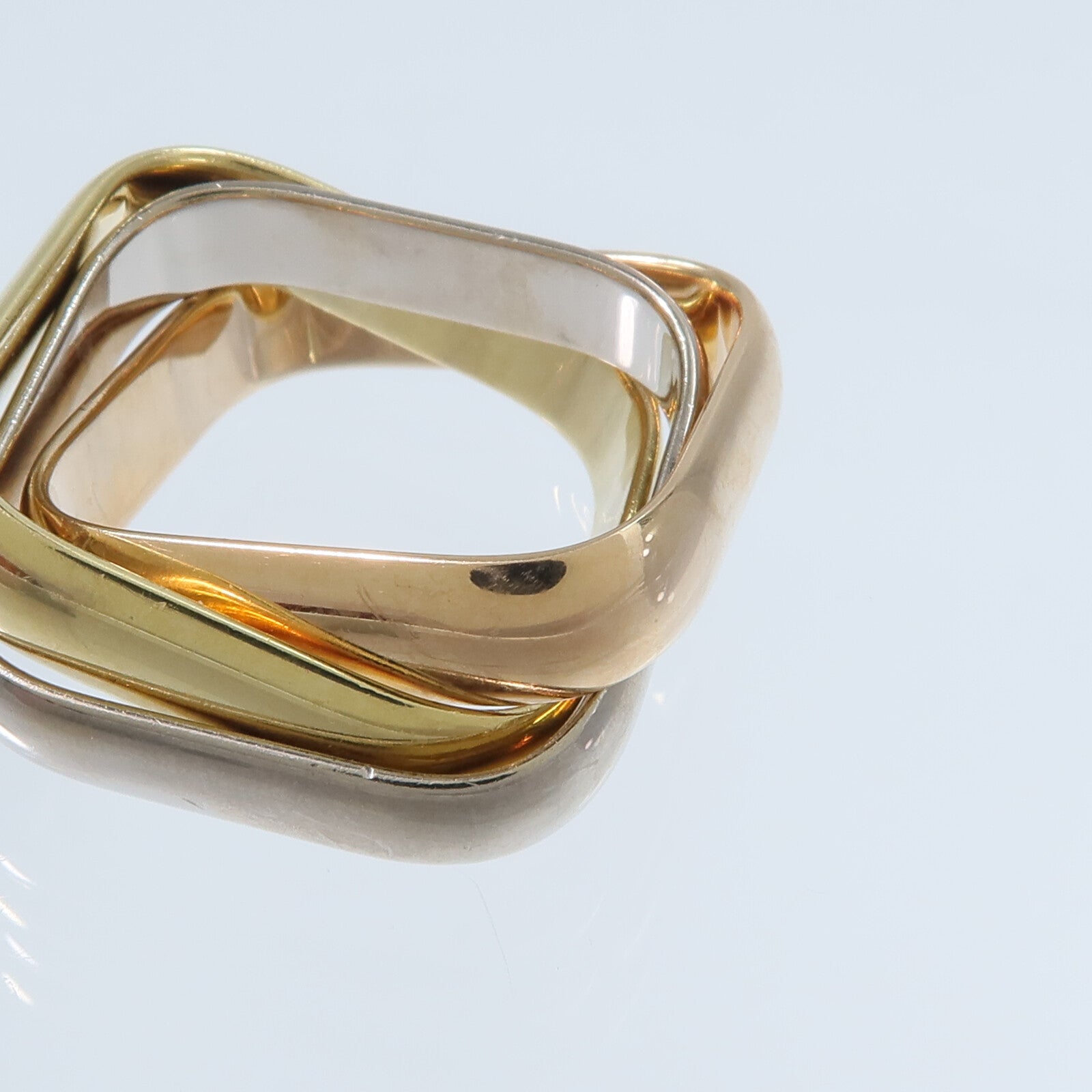 CARTIER 18K玫瑰金/黃金/白金Trinity Cushion-Shaped Ring Large戒指