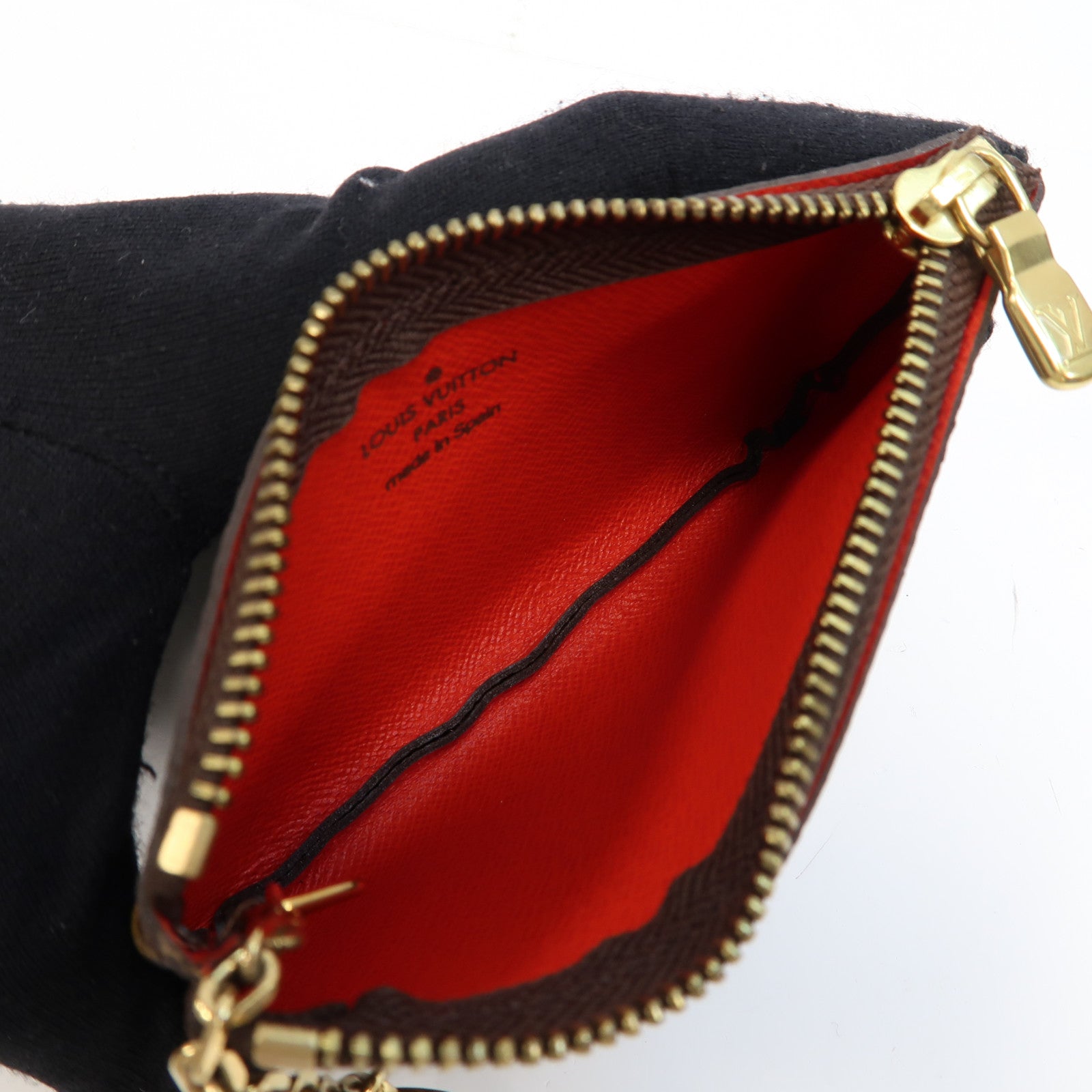 LOUIS VUITTON Monogram Coin Case金扣零錢包棕色