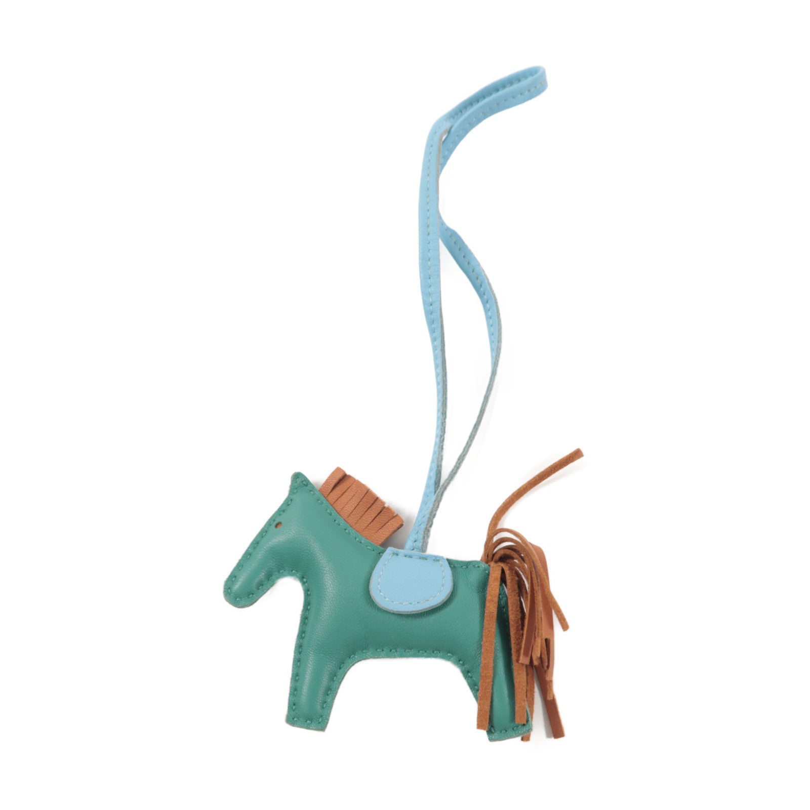HERMES Swift皮革Rodeo S掛飾藍色/綠色/啡色