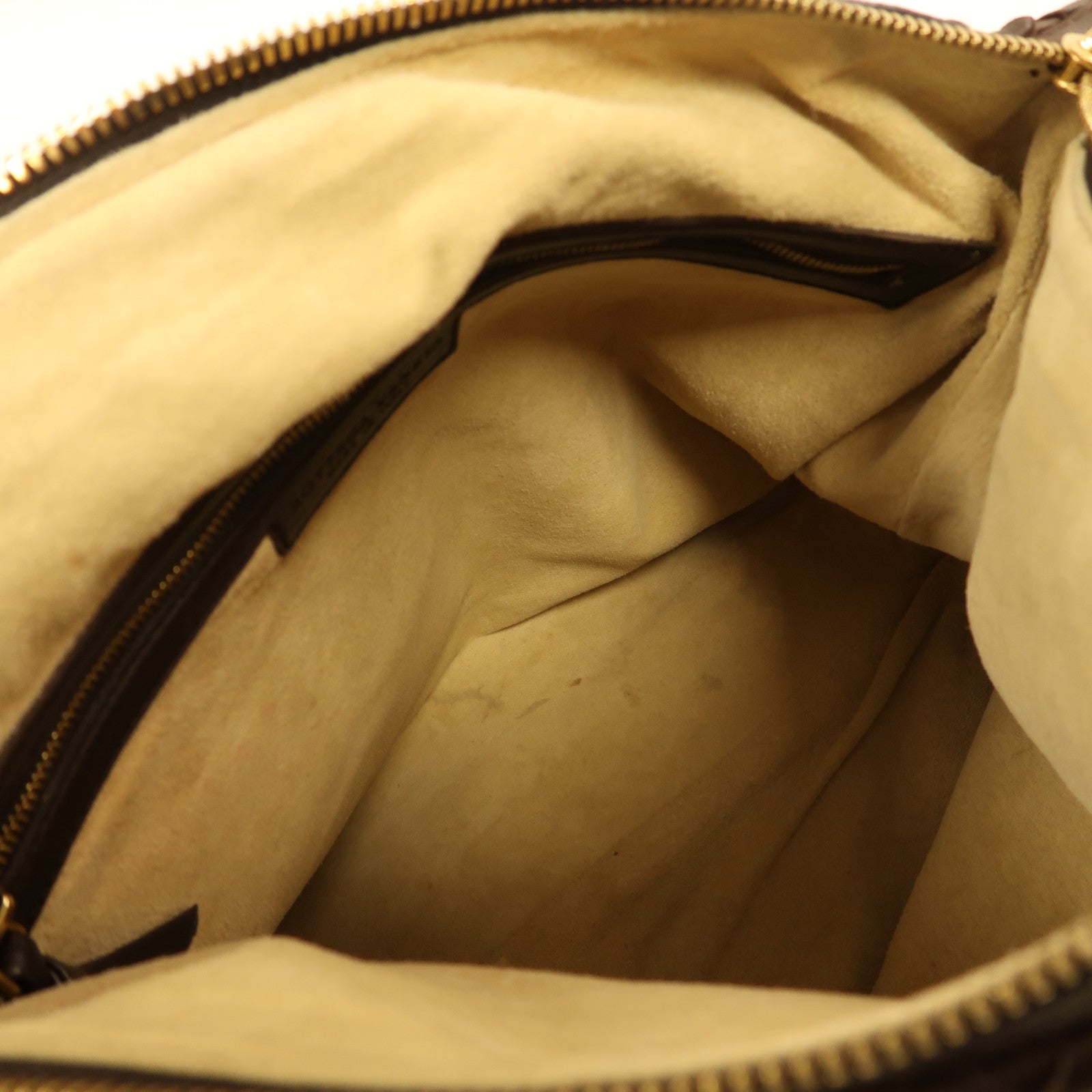 BOTTEGA VENETA 織紋皮革Shoulder Bag金扣肩背袋啡色