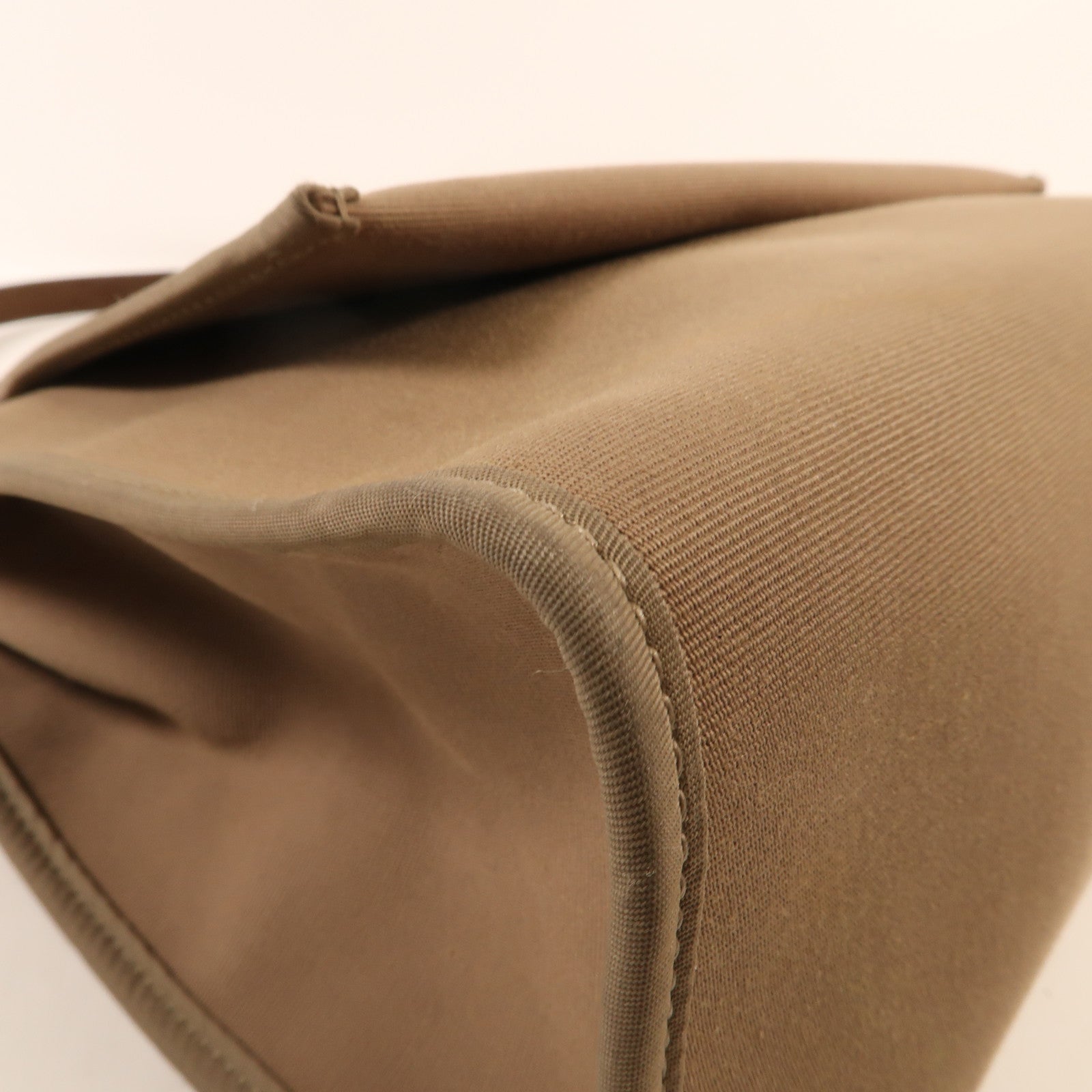 HERMES 帆布Herbag PM銀扣手挽肩背兩用袋Etoupe