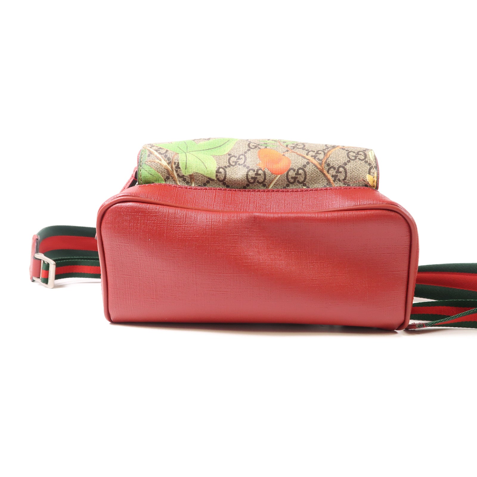 GUCCI 塗層帆布Backpack銀扣背包
