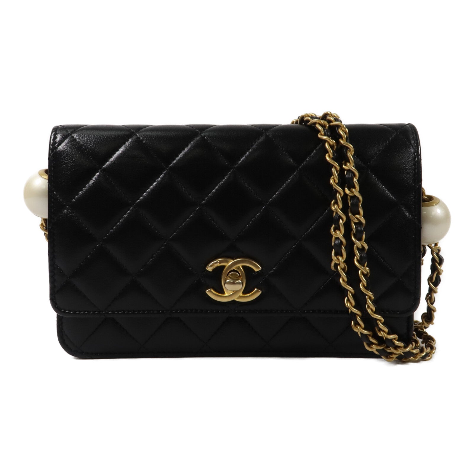 CHANEL 羊皮皮革WOC Wallet On Chain鏈帶肩背袋
