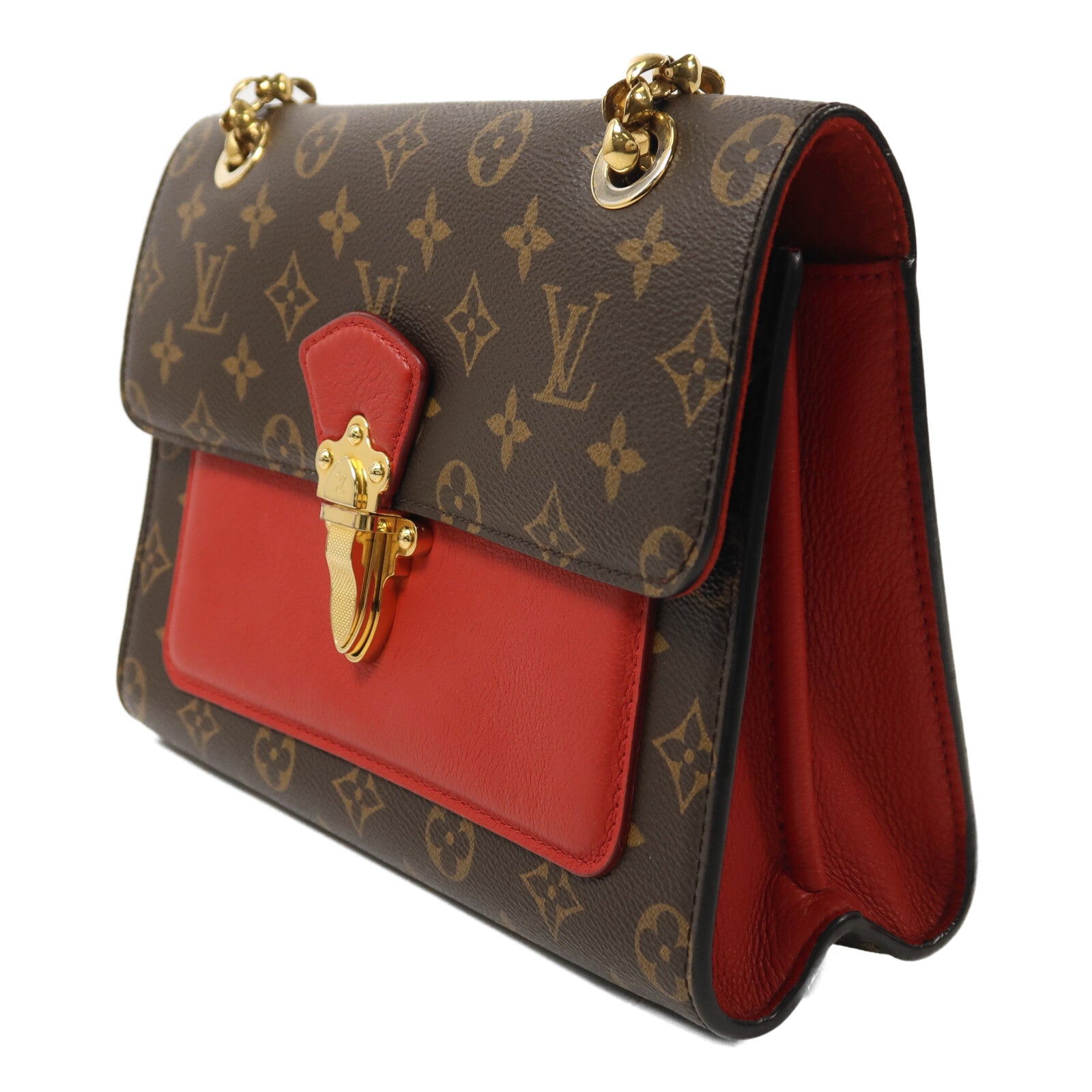 LOUIS VUITTON Monogram Victoire金扣鏈帶肩背袋