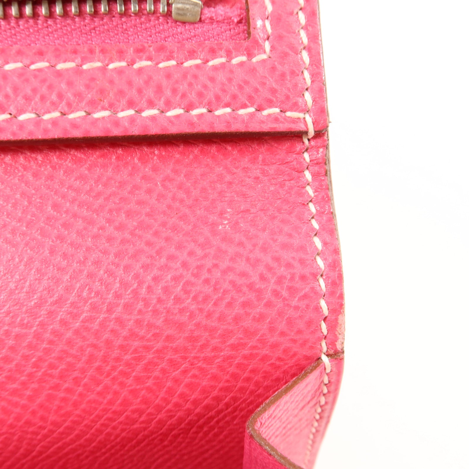 HERMES Epsom皮革Bearn W Snap長錢包Tosca/Rose Tyrien