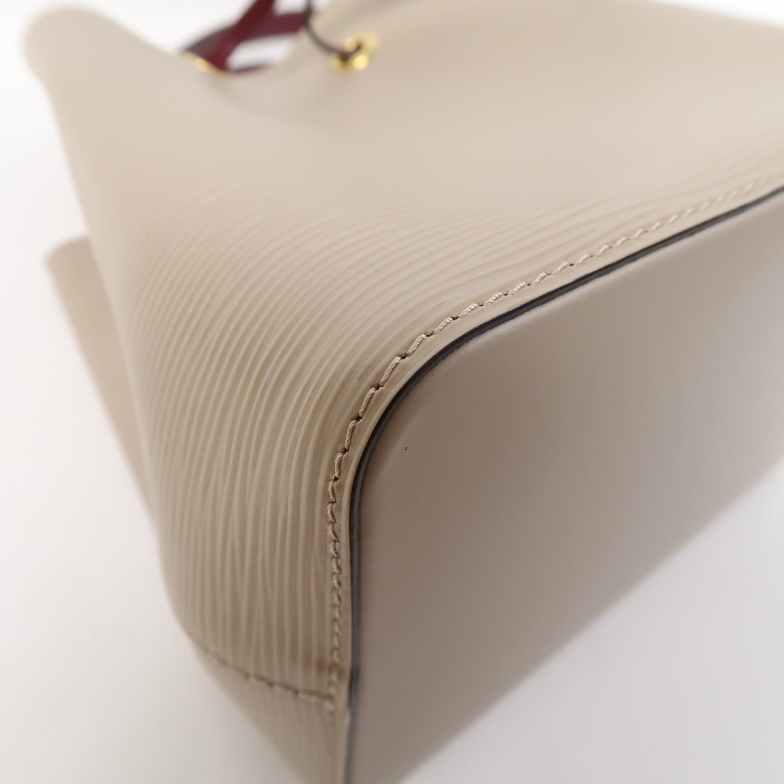 LOUIS VUITTON Epi NeoNoe BB金扣手挽肩背兩用袋米色/紅色