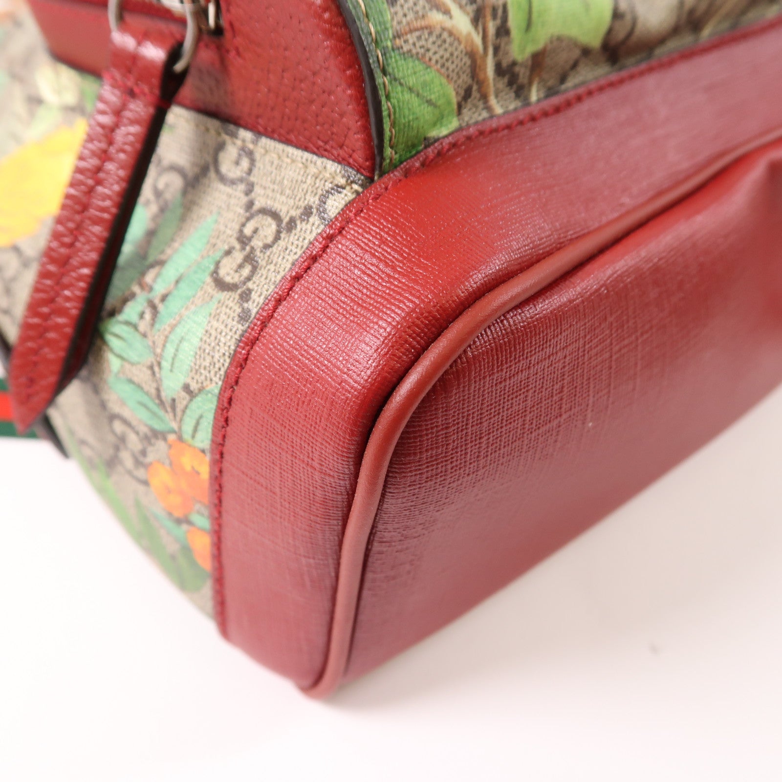 GUCCI 塗層帆布Backpack銀扣背包