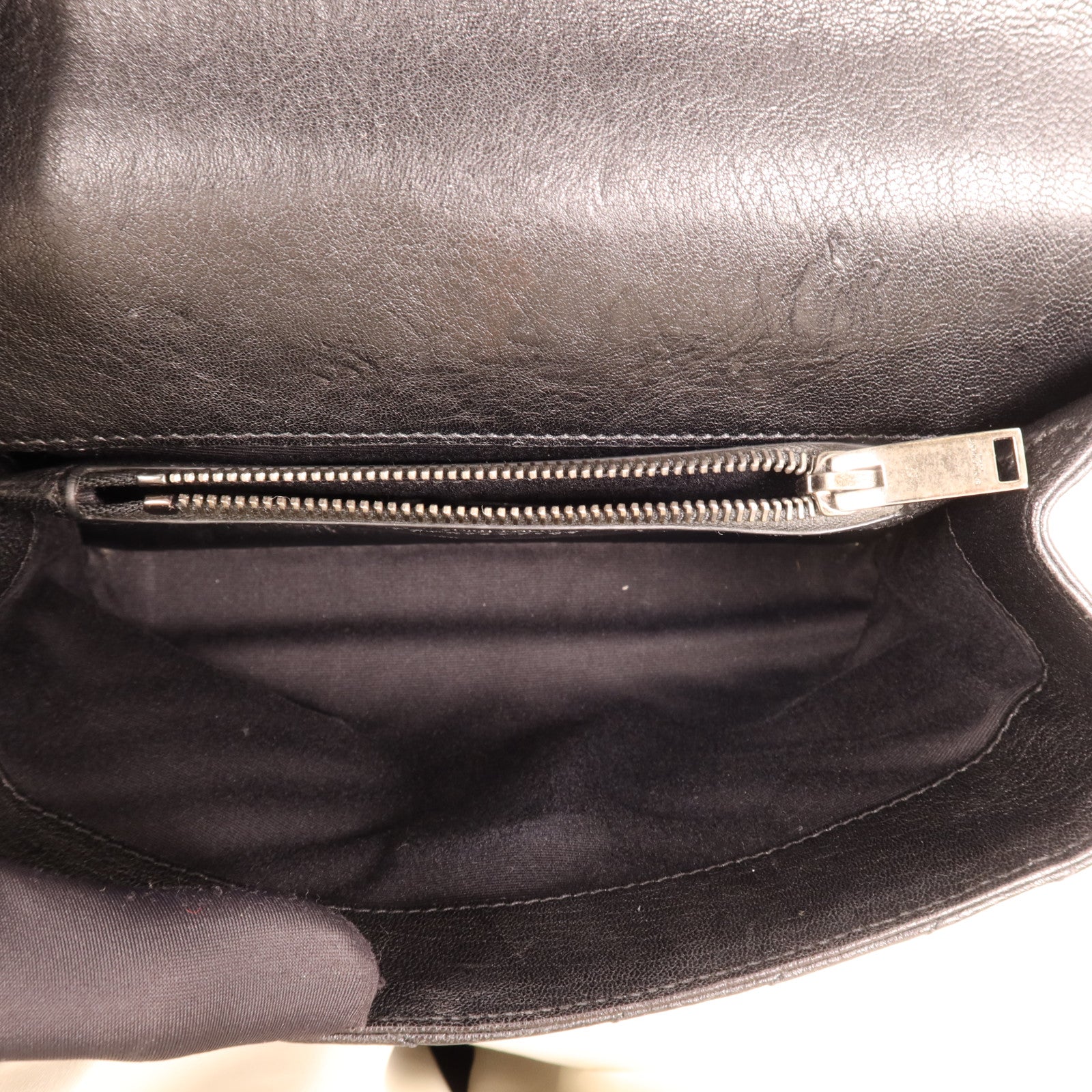 SAINT LAURENT 牛皮皮革College銀扣鏈帶肩背袋