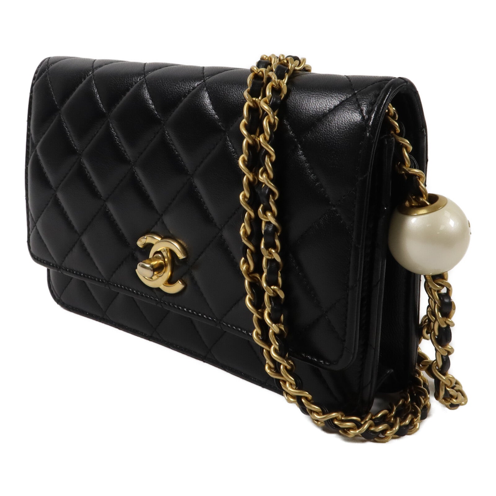 CHANEL 羊皮皮革WOC Wallet On Chain鏈帶肩背袋