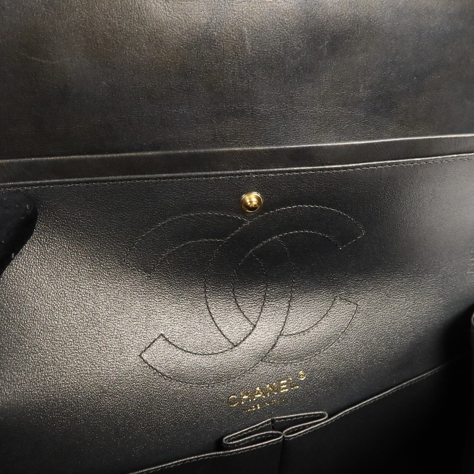CHANEL 牛皮皮革2.55 Large鏈帶肩背袋