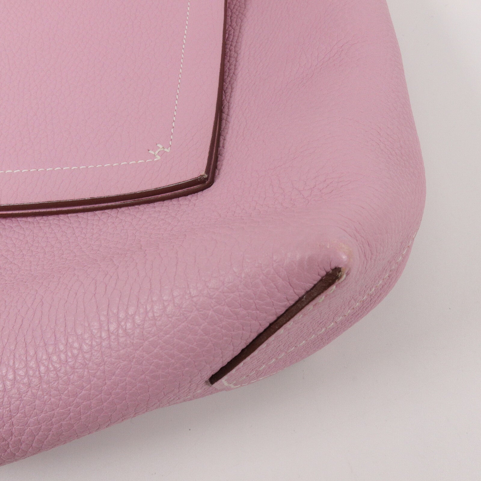 HERMES Clemence皮革Cabasellier 31肩背袋Mauve Sylvestre