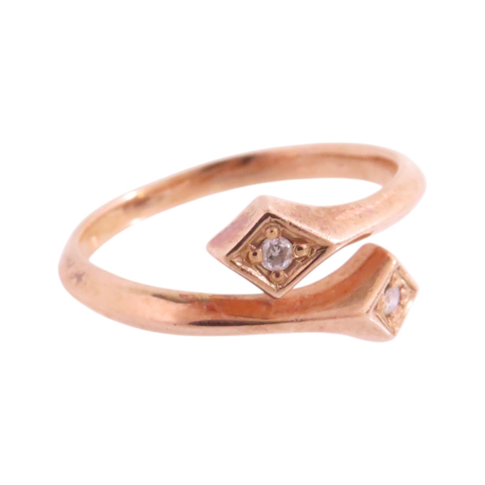 JEWELRY 【激減優惠】10K玫瑰金/鑽石Diamond Ring戒指US#6.5