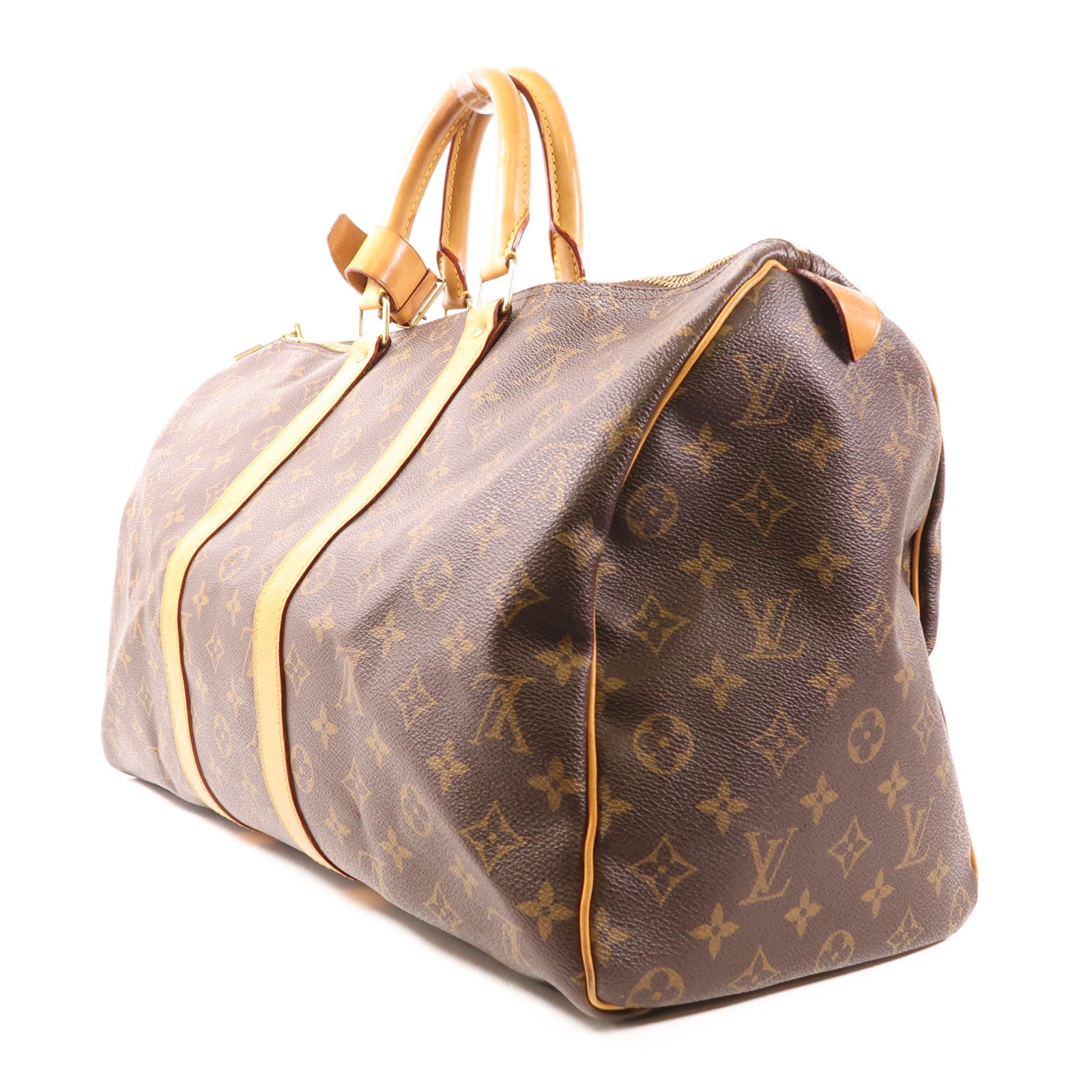 LOUIS VUITTON LV GHW Keepall 45 Travel Boston Hand Bag M41428 Monogram Brown